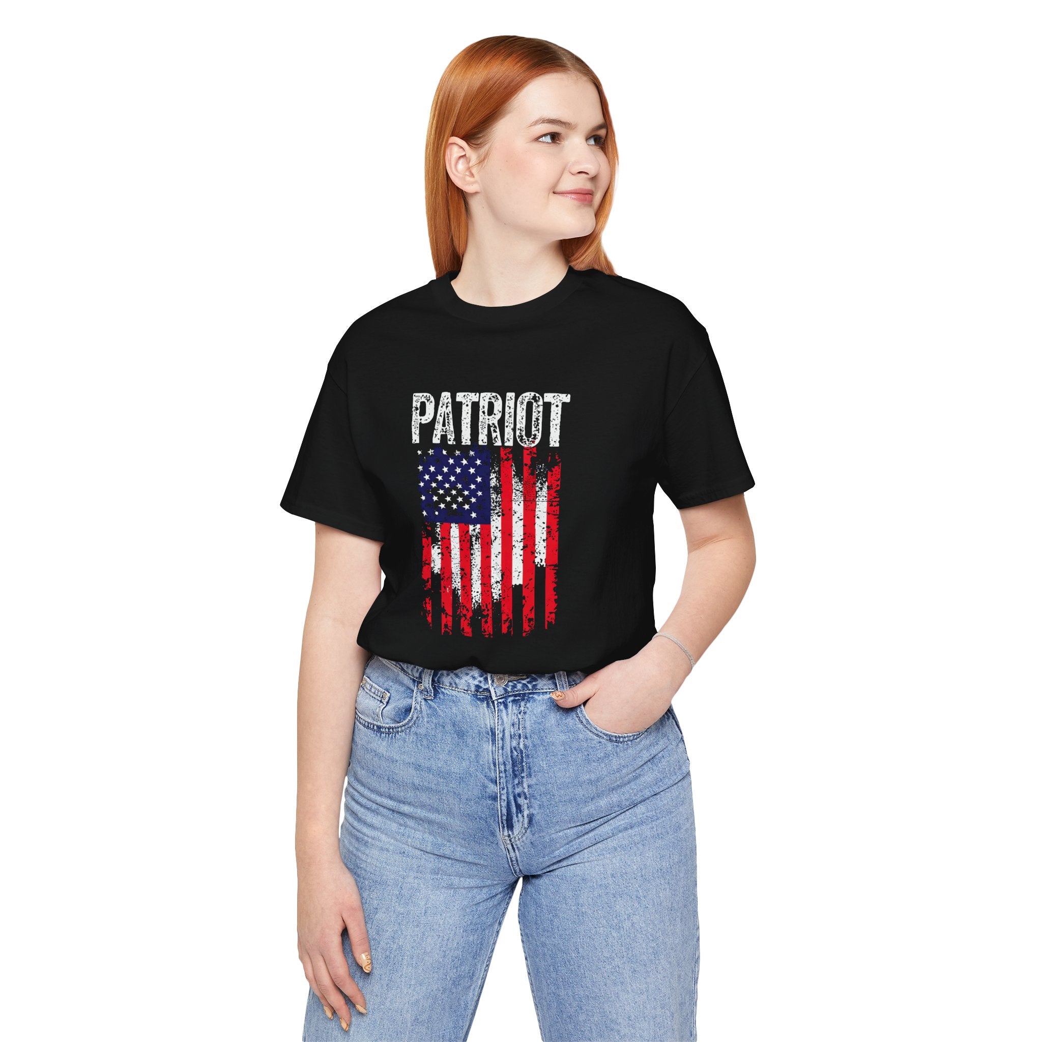 Patriot American Flag Tee — Distressed USA Graphic T‑Shirt