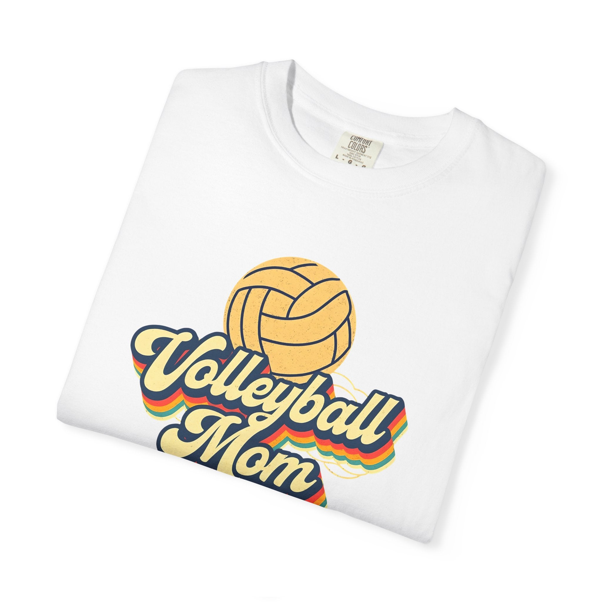 Volleyball Mom T-Shirt, Unisex Garment-Dyed Tee for Sports Lovers, Great for Gifts, Casual Wear, Volleyball Events, Mother’s Day