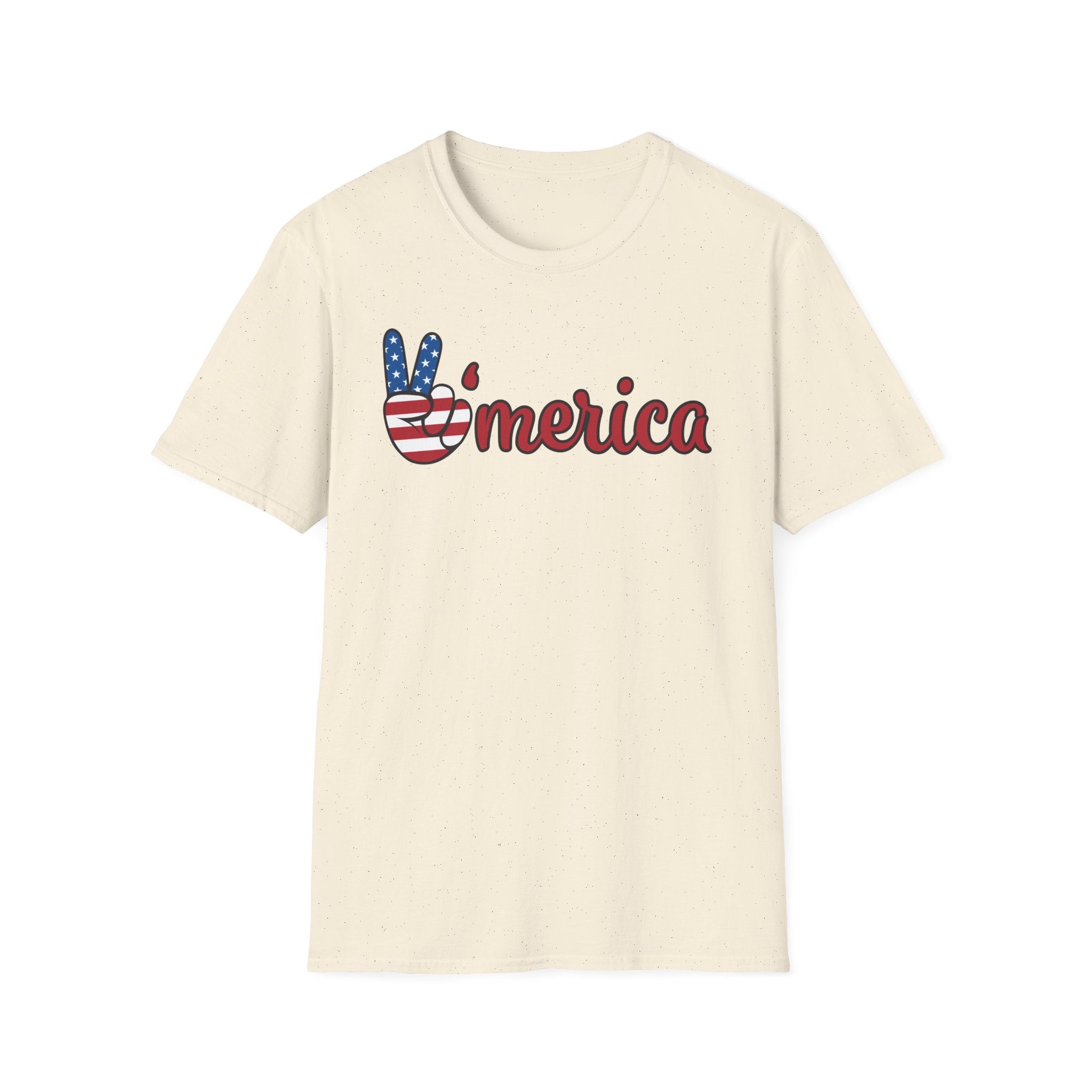 Patriotic Peace T-Shirt for Unisex, Casual Wear, Independence Day Gift, Summer Style, Comfortable Tee