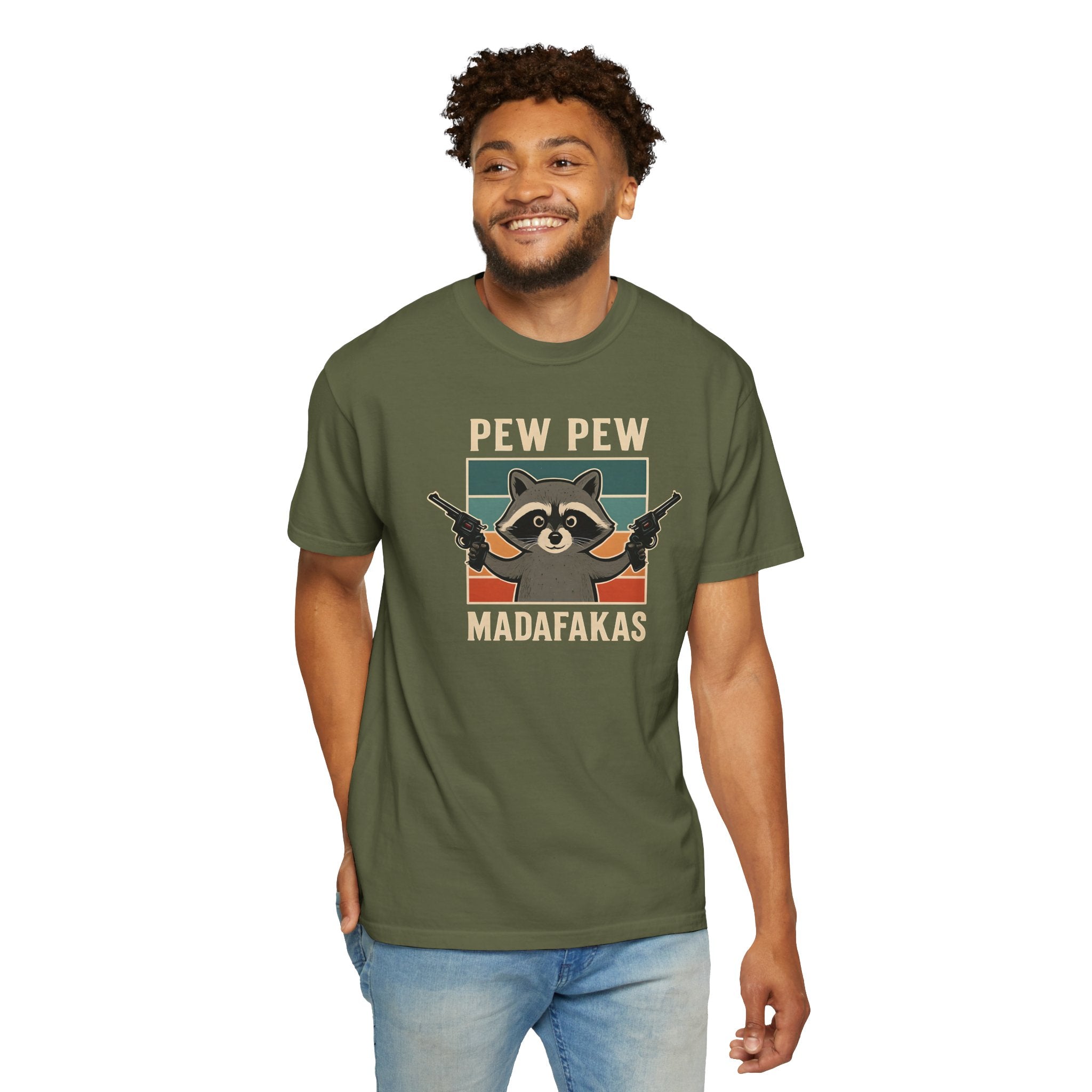 Pew Pew MafaFakas T-Shirt - Fun Unisex Garment-Dyed Tee