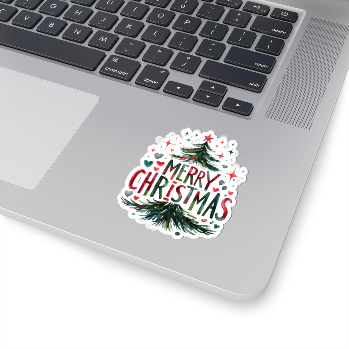 Merry Christmas Kiss-Cut Stickers - Festive Holiday Decor