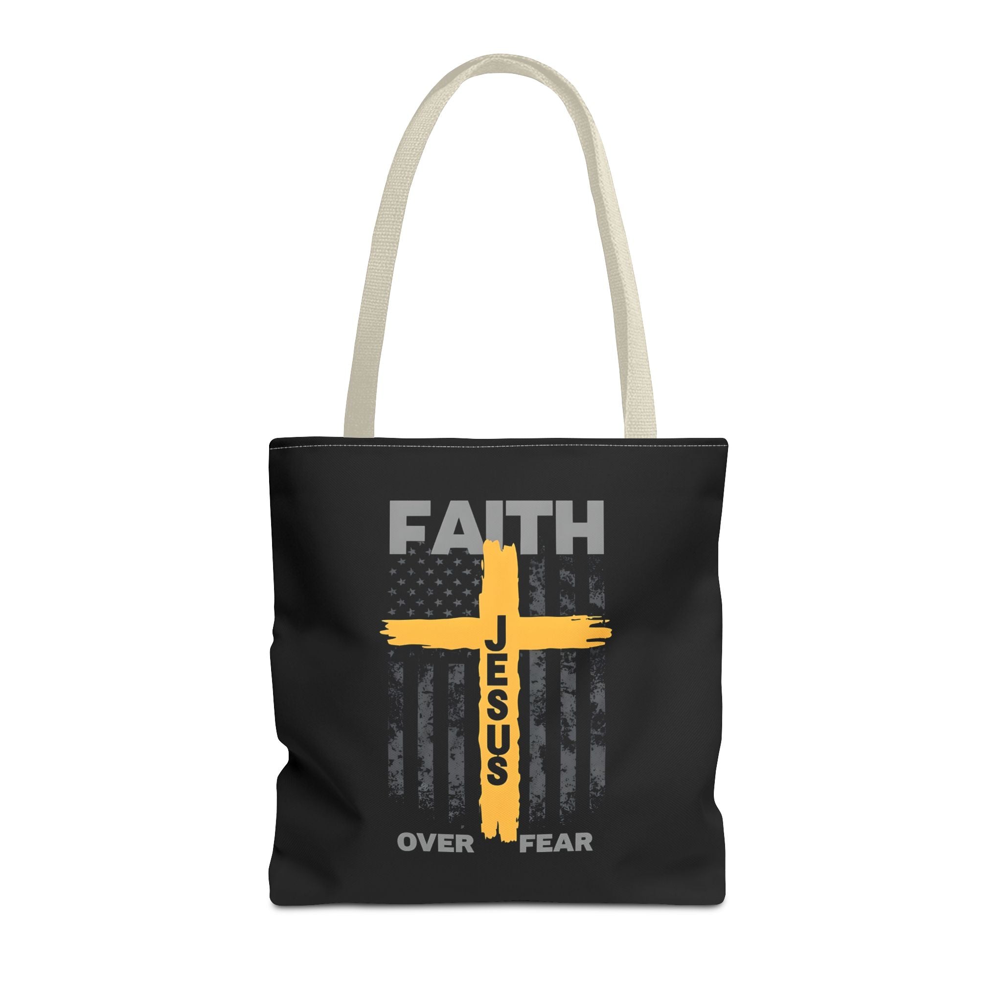 Faith Over Fear Tote Bag, Inspirational Bag, Bible Quote Tote, Christian Gift, Church Accessory, Motivational Bag