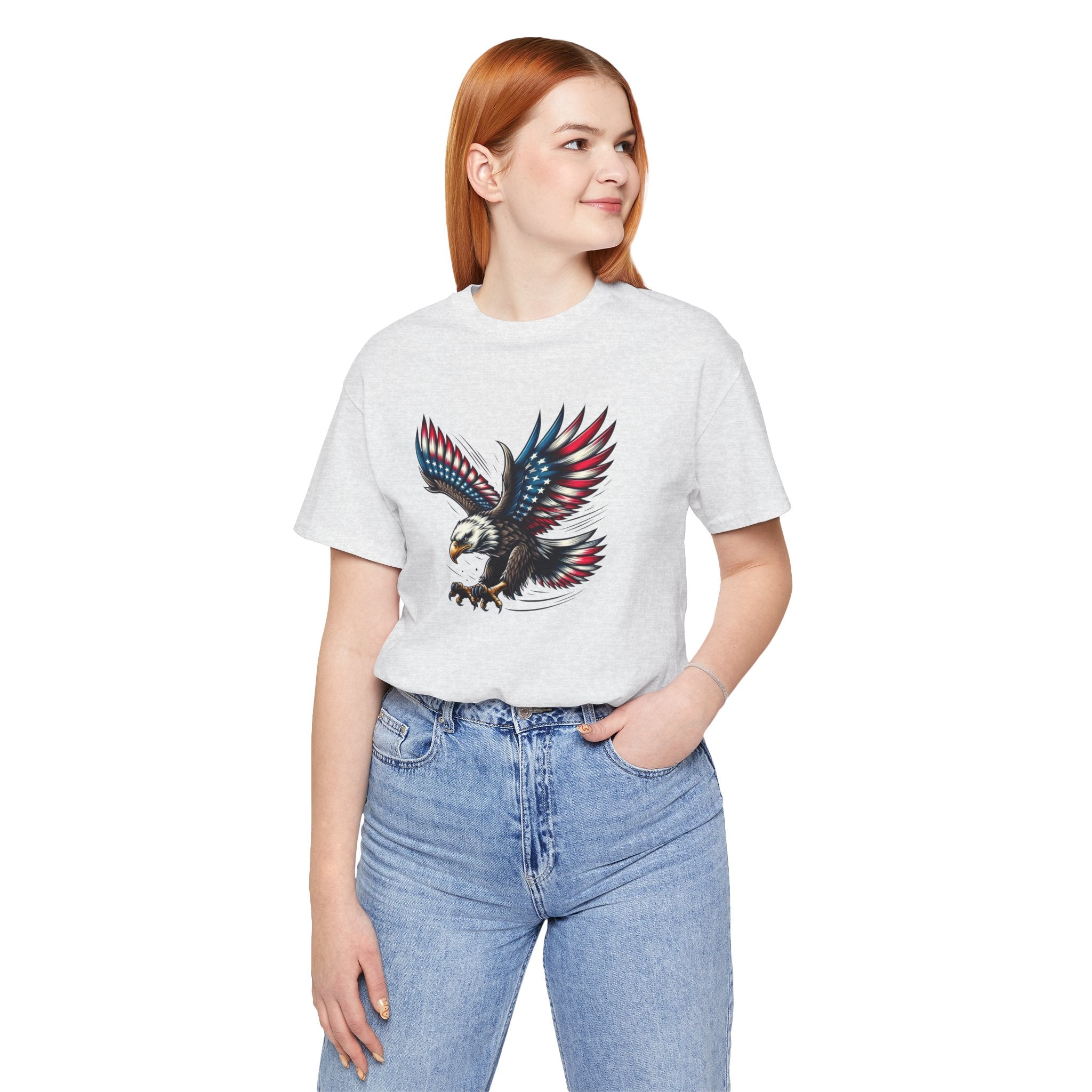 Patriotic Bald Eagle Tee — Red, White & Blue Graphic T-Shirt