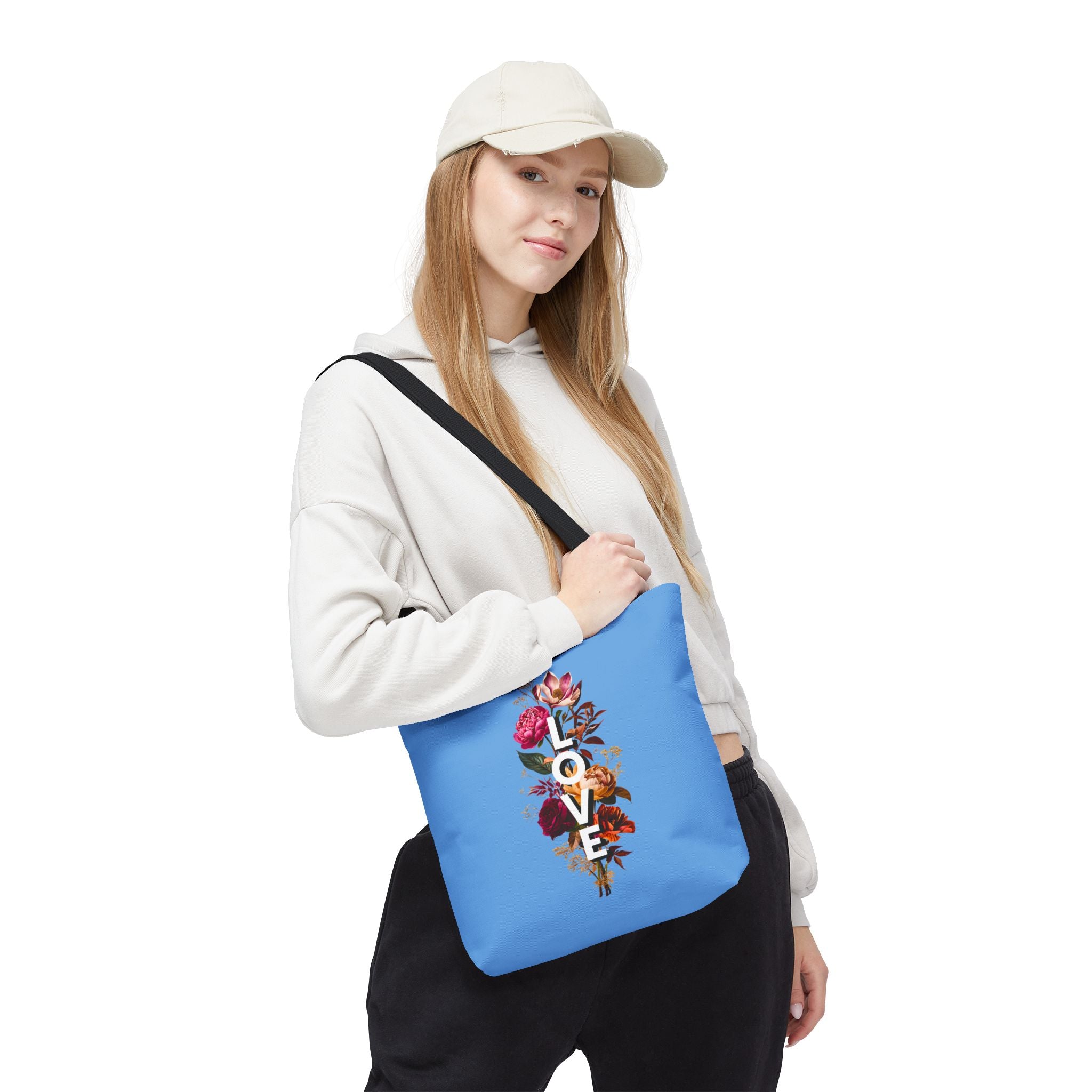 Floral Love Tote Bag - Colorful AOP Design for Everyday Style