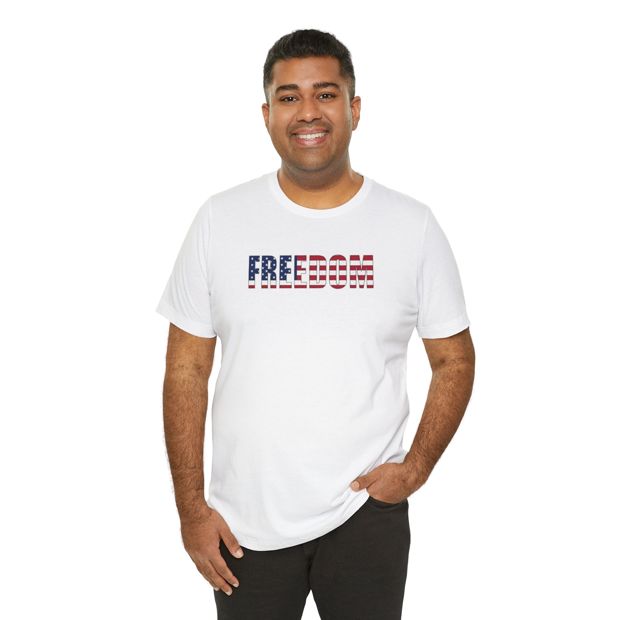 Freedom American Flag Tee — Patriotic 'FREEDOM' Graphic T-Shirt