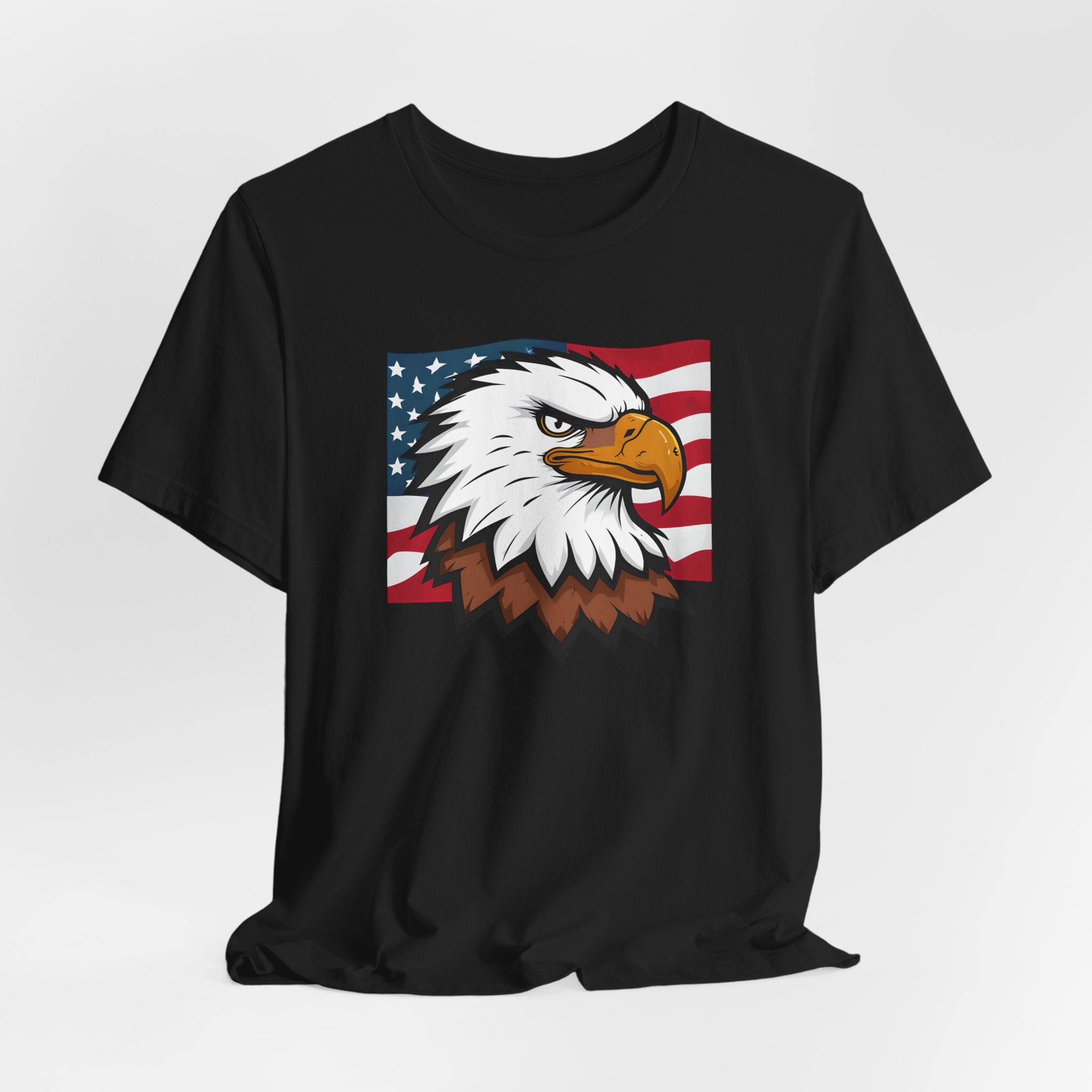 American Eagle Flag T-Shirt — Patriotic Bald Eagle Graphic Tee