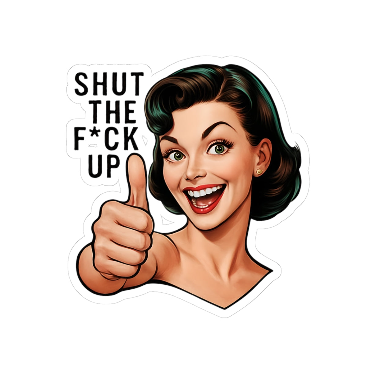 Sassy Kiss-Cut Stickers, Funny Decals, Laptop Stickers, Gag Gift, Retro Style, Humor Decor