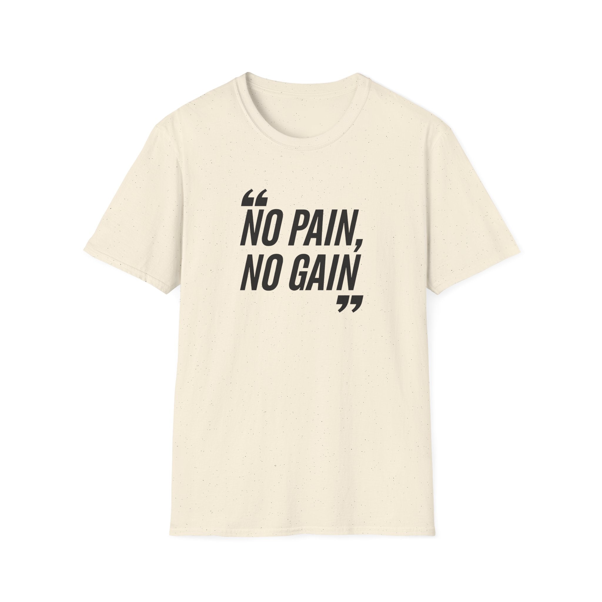 Motivational Quote T-Shirt - "No Pain, No Gain" Unisex Softstyle Tee