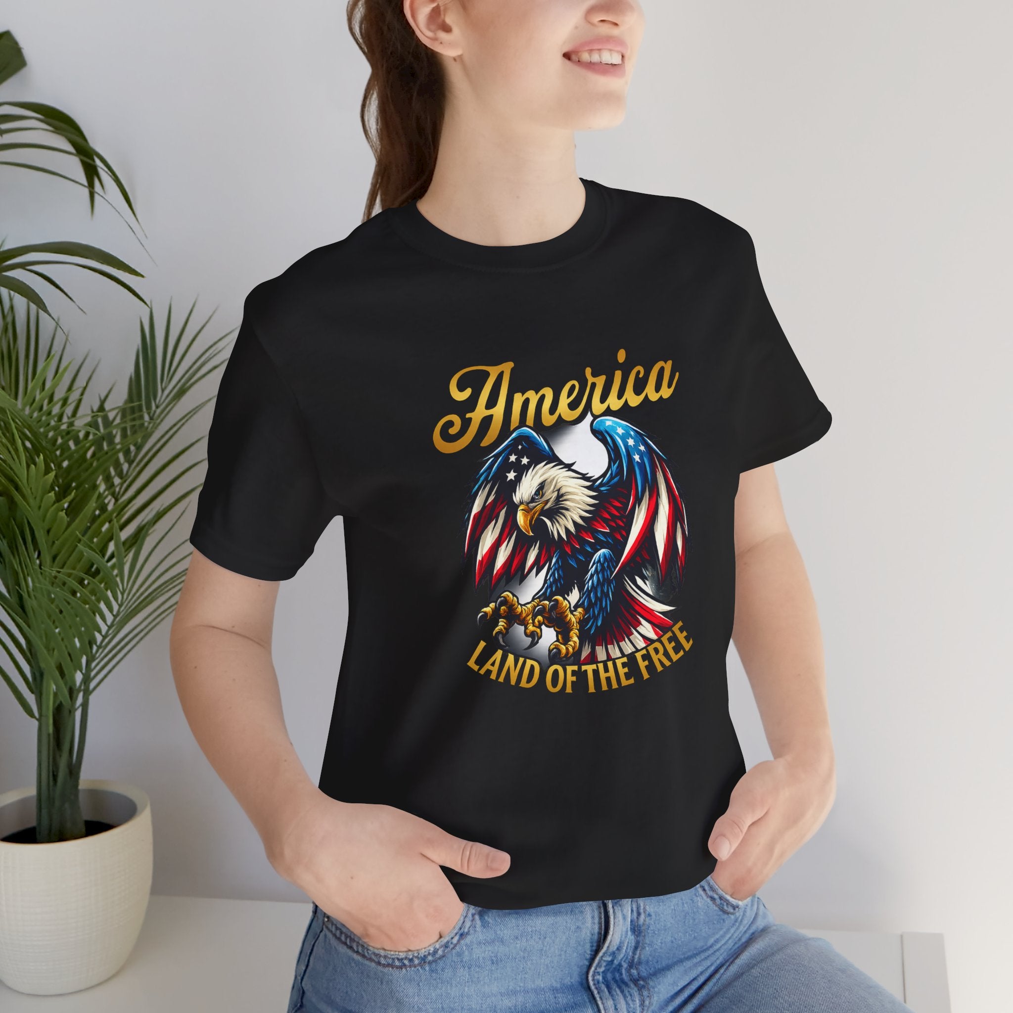 America Eagle T-Shirt – Land of the Free Patriotic Tee