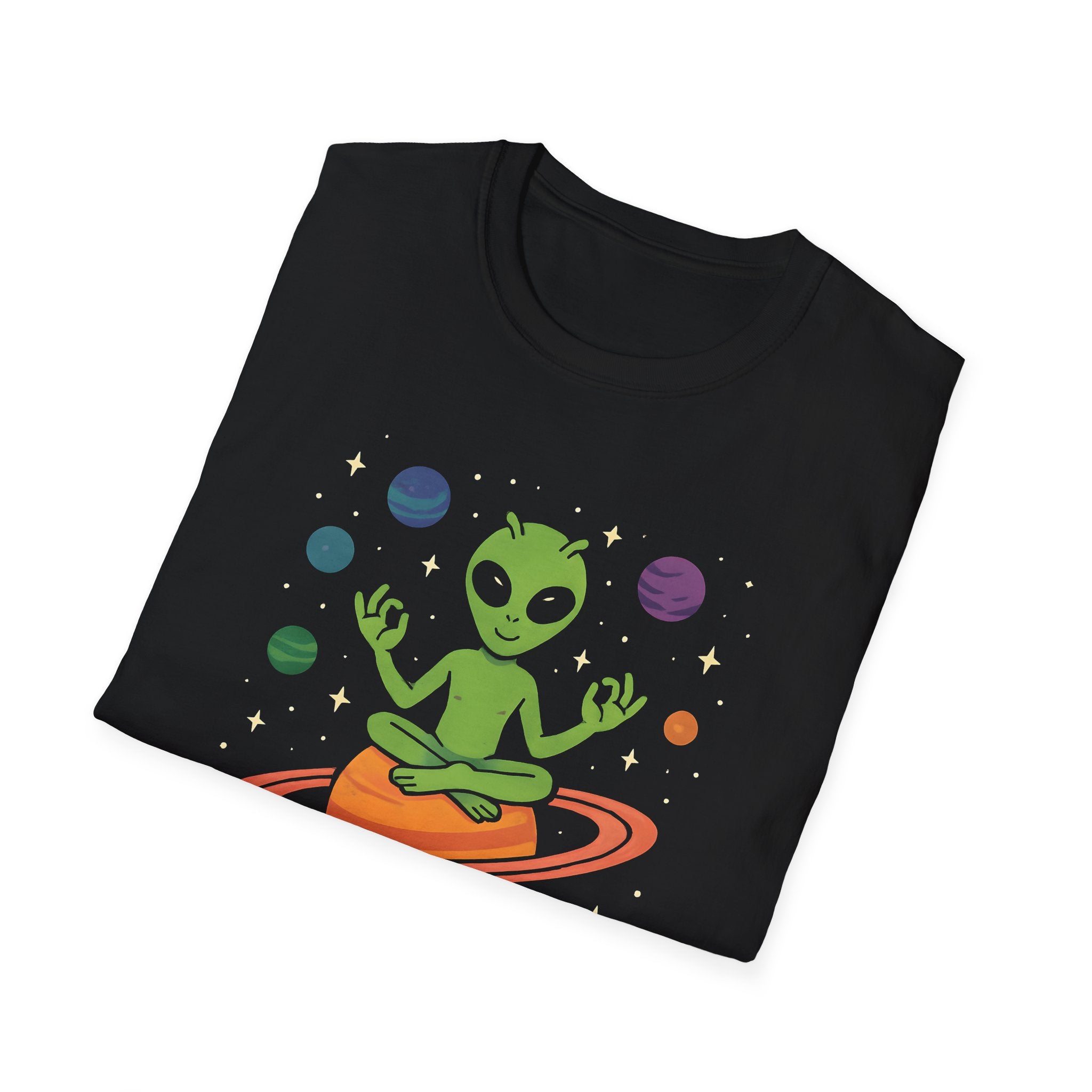 Galactic Alien Meditation T-Shirt - Unisex Softstyle Tee, Space Lover Gift, Fun Graphic Shirt, Cosmic Themed Apparel, Extraterrestrial [...]