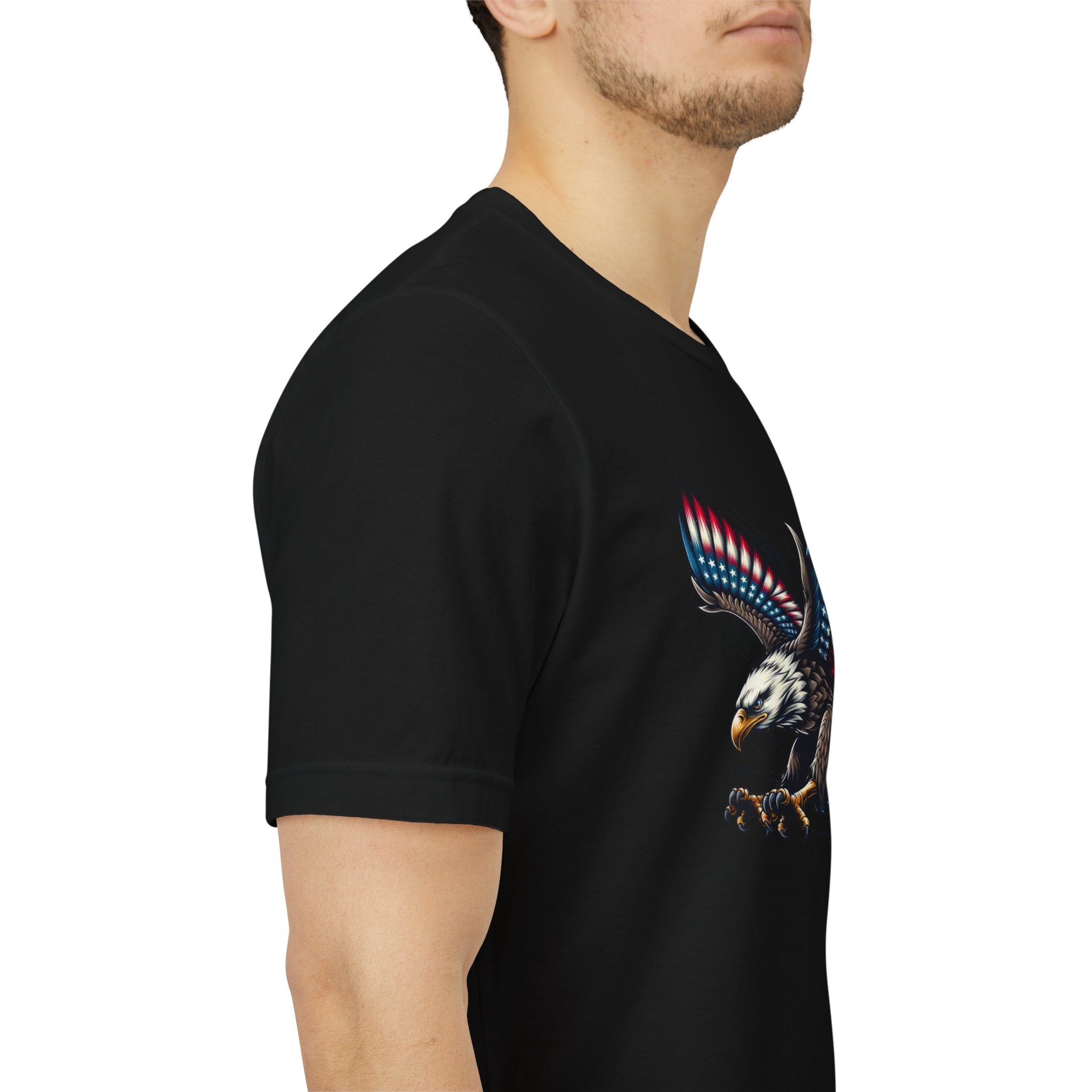 Patriotic Bald Eagle Tee — Red, White & Blue Graphic T-Shirt