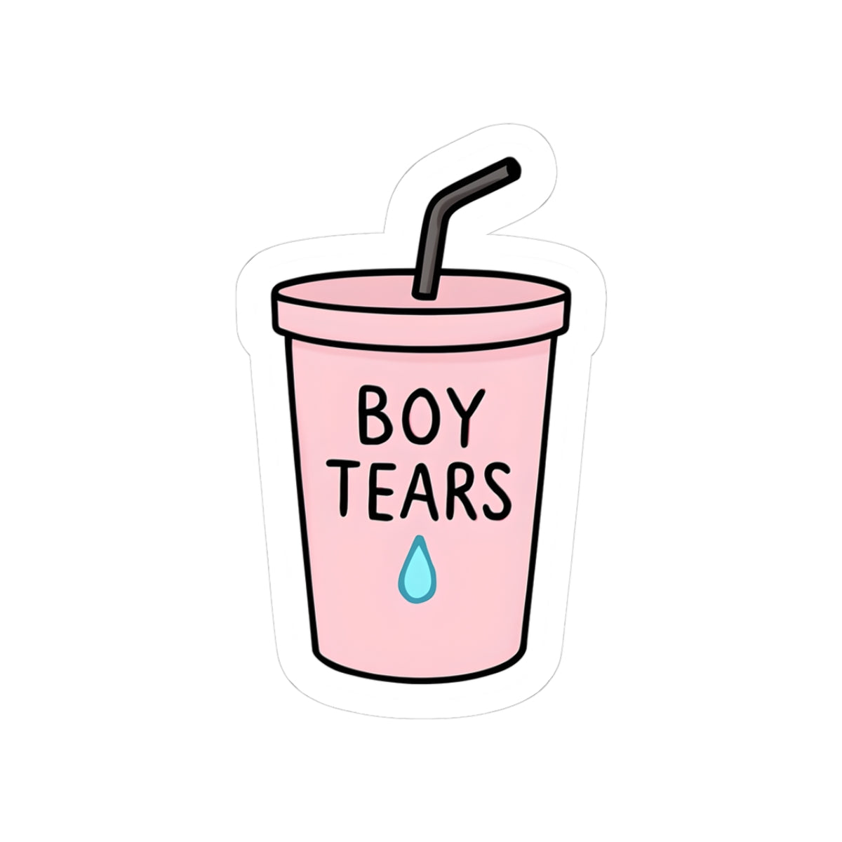 Boy Tears Kiss-Cut Stickers | Fun Vinyl Stickers for Laptops & Water Bottles