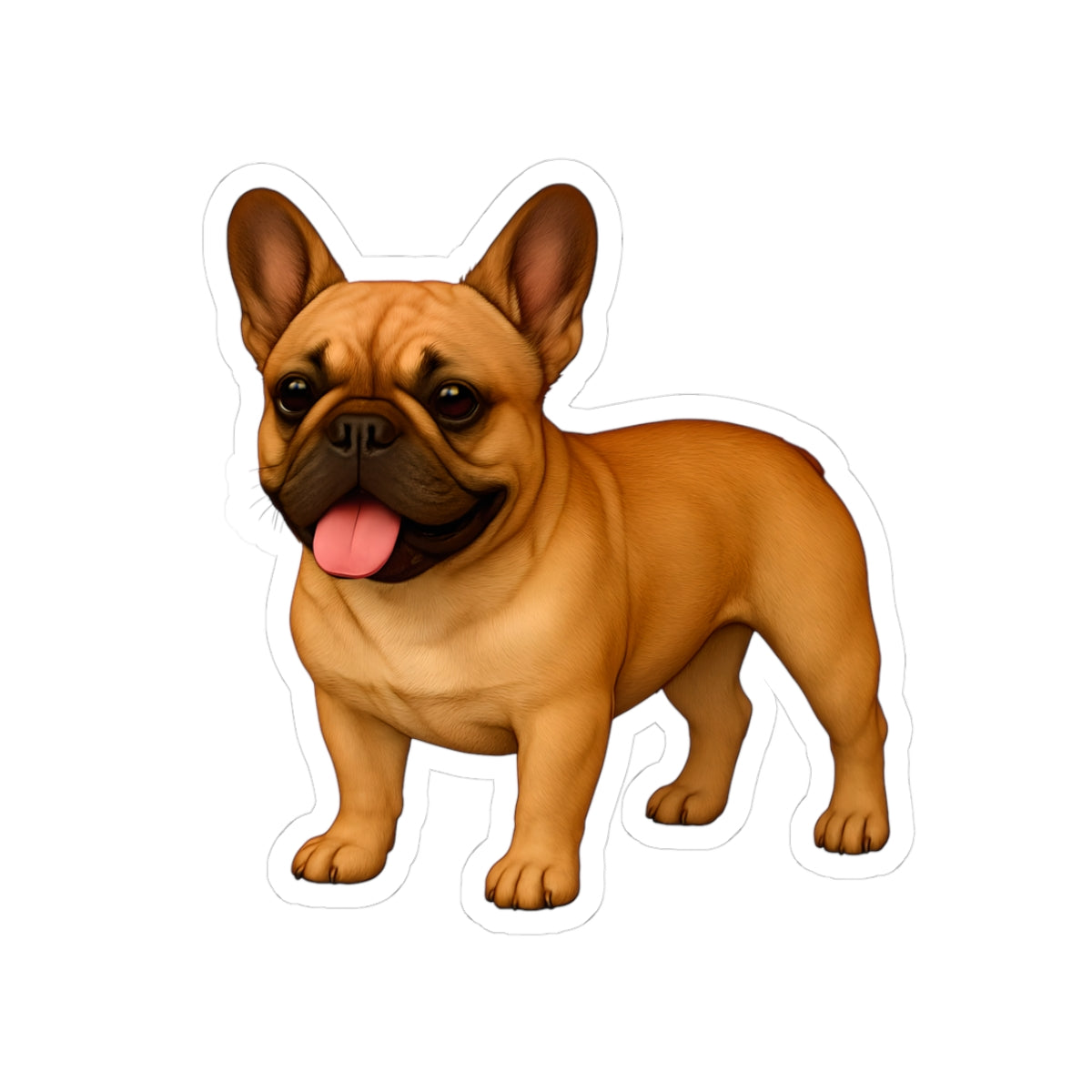 Adorable French Bulldog Kiss-Cut Stickers - Cute Dog Decor for Laptops, Water Bottles, Journals, Pet Lovers, Gifts