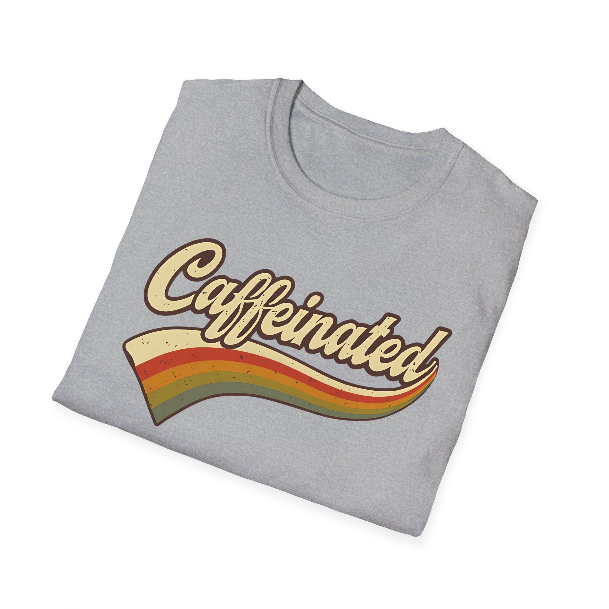 Caffeinated Retro Unisex Softstyle T-Shirt