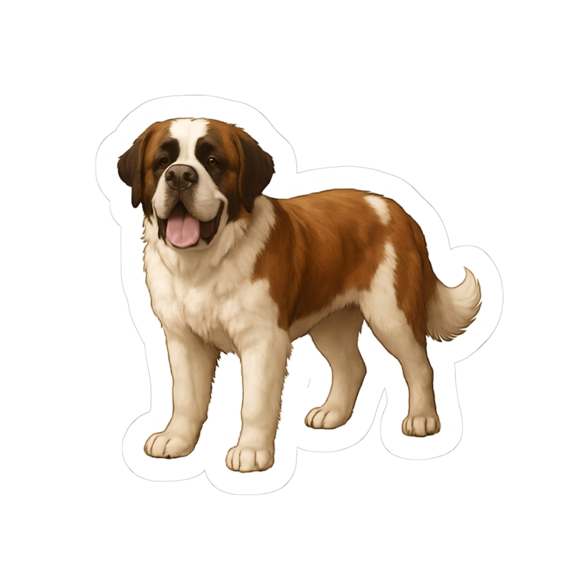 Adorable Saint Bernard Kiss-Cut Stickers | Dog Lover Gifts, Laptop Decals, Pet Accessories, Cute Home Decor, Fun Scrapbooking Supplies