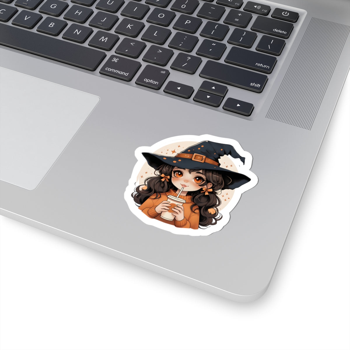 Cute Witch with Drink Kiss-Cut Stickers for Halloween Decor