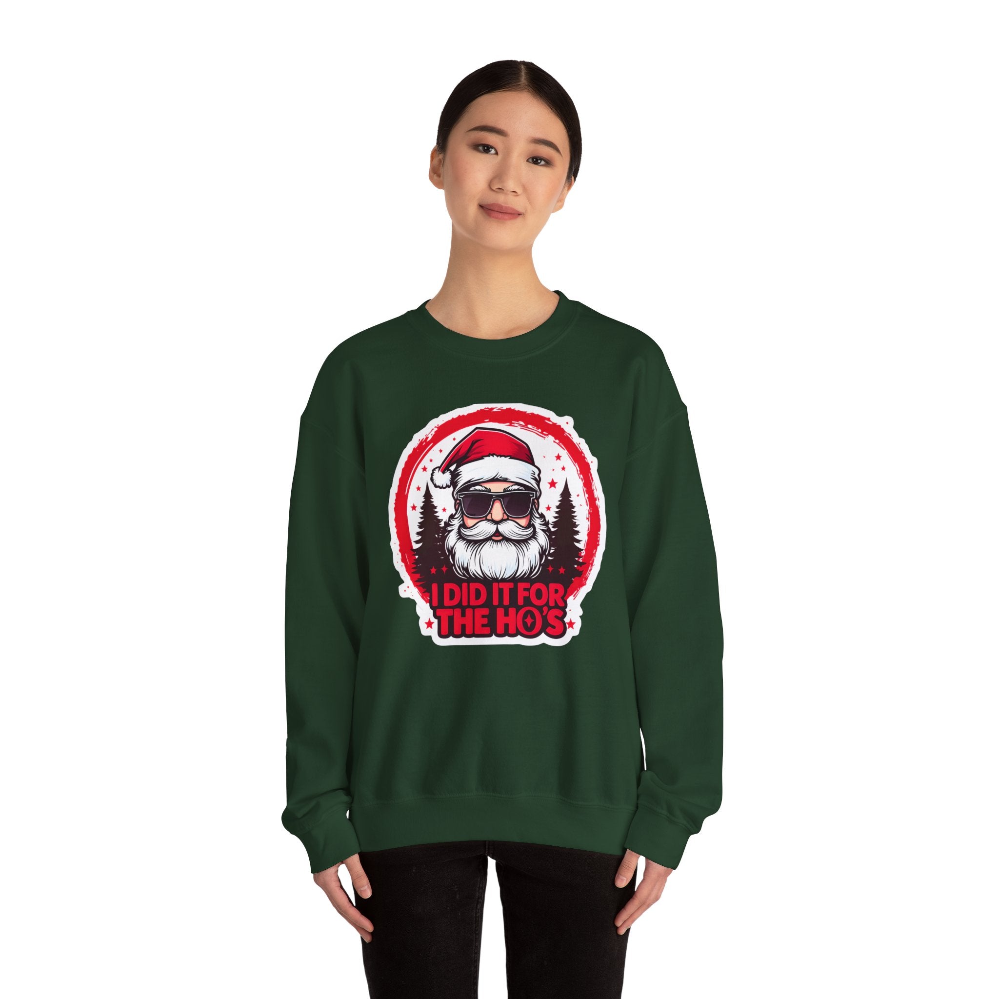 Funny Christmas Sweatshirt, Santa Graphic Crewneck, Holiday Gift for Him/Her, Festive Apparel for Parties, Winter Wear