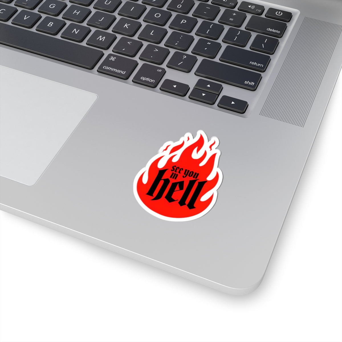 Edgy Kiss-Cut Stickers | See You in Hell | Gothic Decor, Laptop Stickers, Punk Aesthetic, Gift for Rebels, Halloween