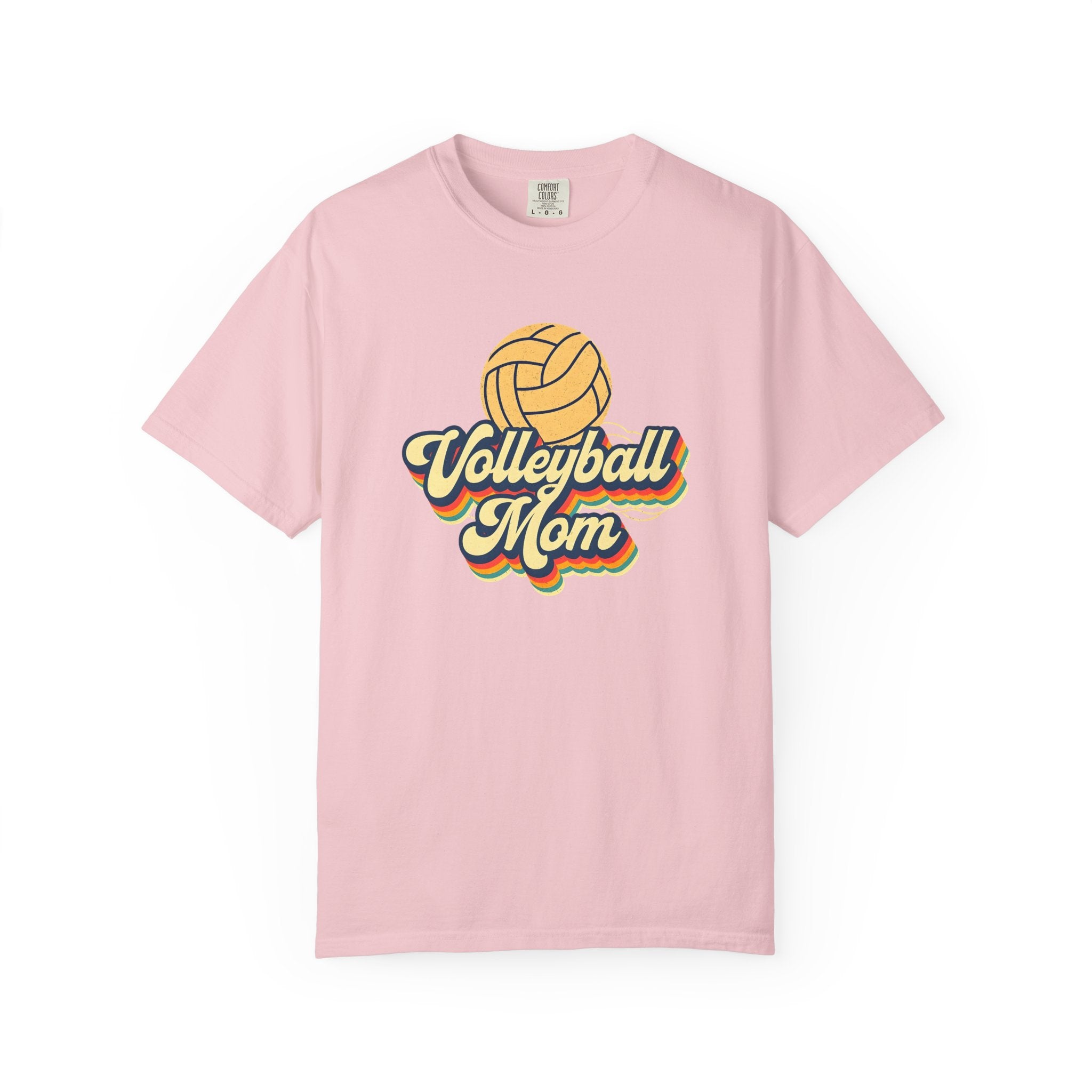 Volleyball Mom T-Shirt, Unisex Garment-Dyed Tee for Sports Lovers, Great for Gifts, Casual Wear, Volleyball Events, Mother’s Day