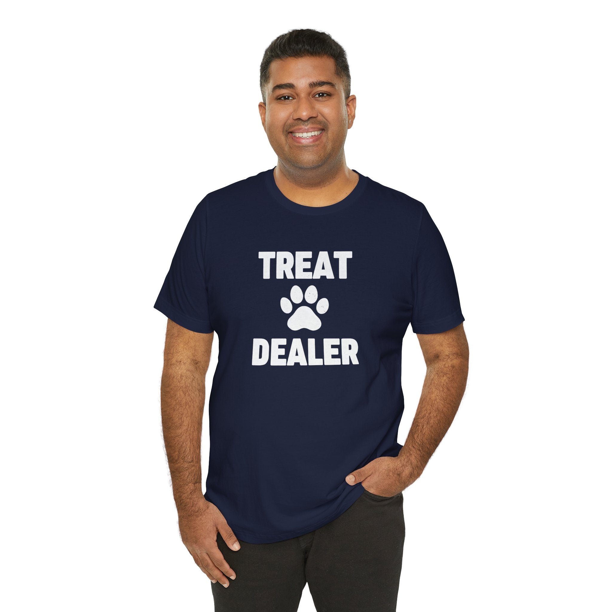 Treat Dealer T-Shirt — Funny Paw Print Tee for Dog Lovers