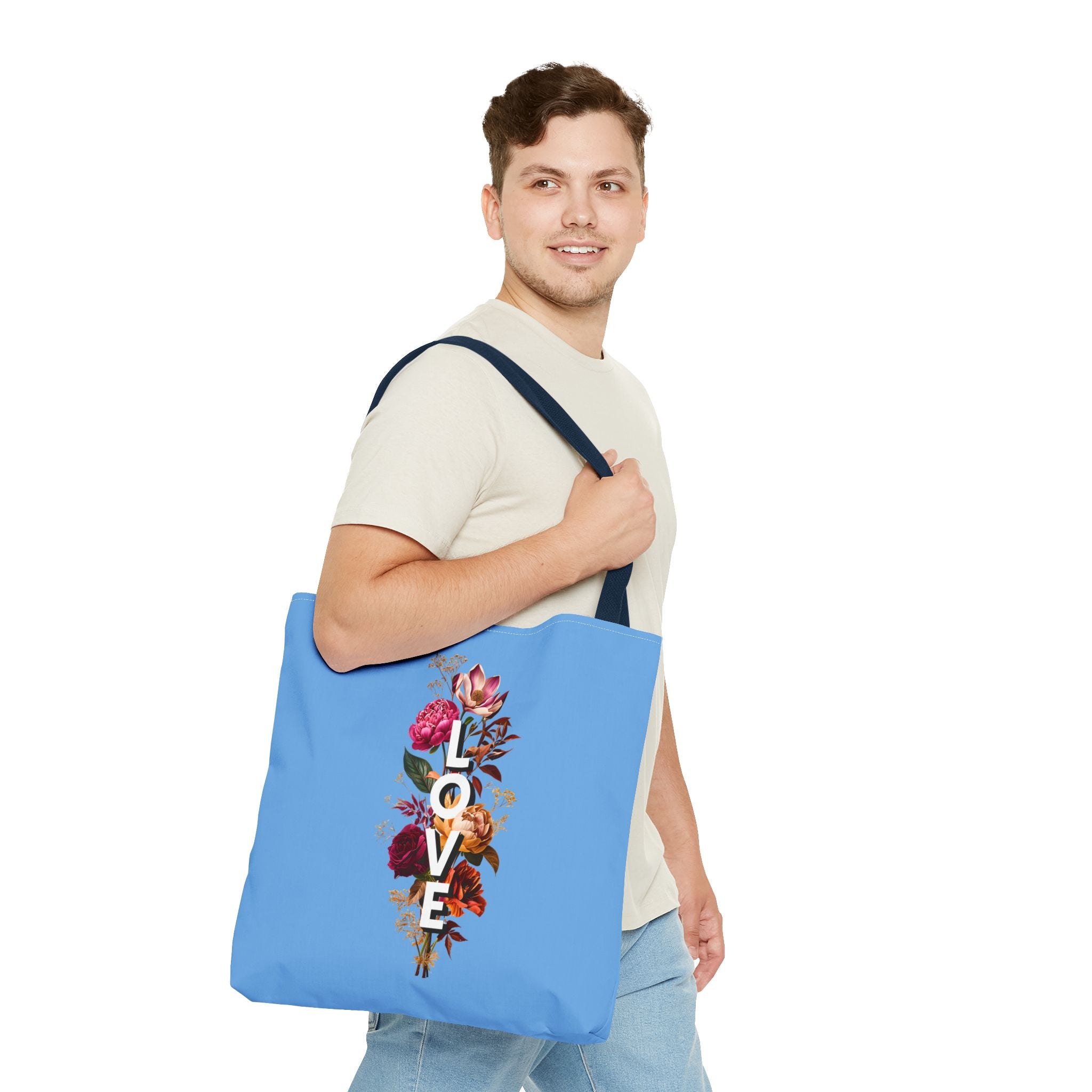 Floral Love Tote Bag - Colorful AOP Design for Everyday Style