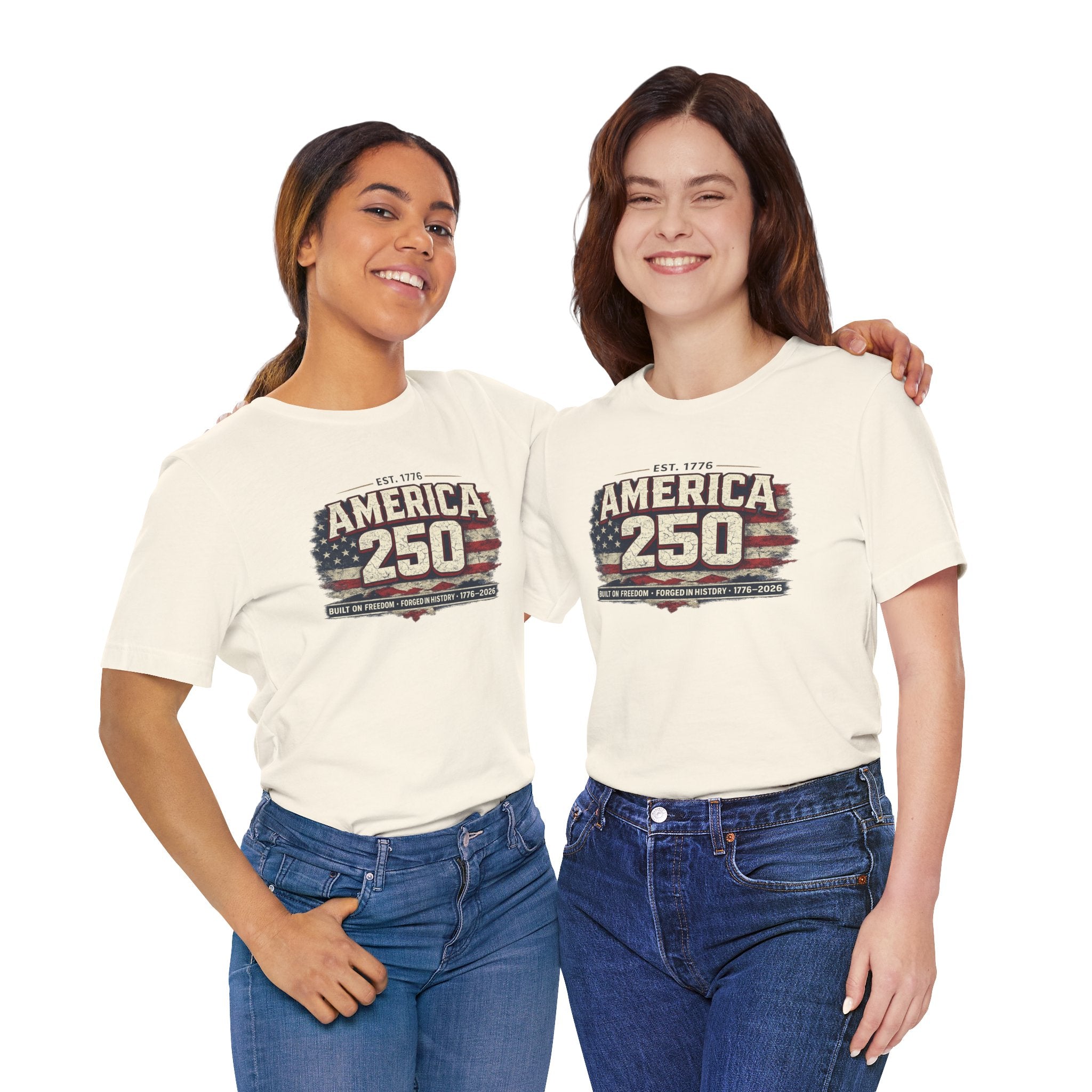America 250 T-Shirt — Vintage Flag Patriotic 1776-2026 Anniversary Tee