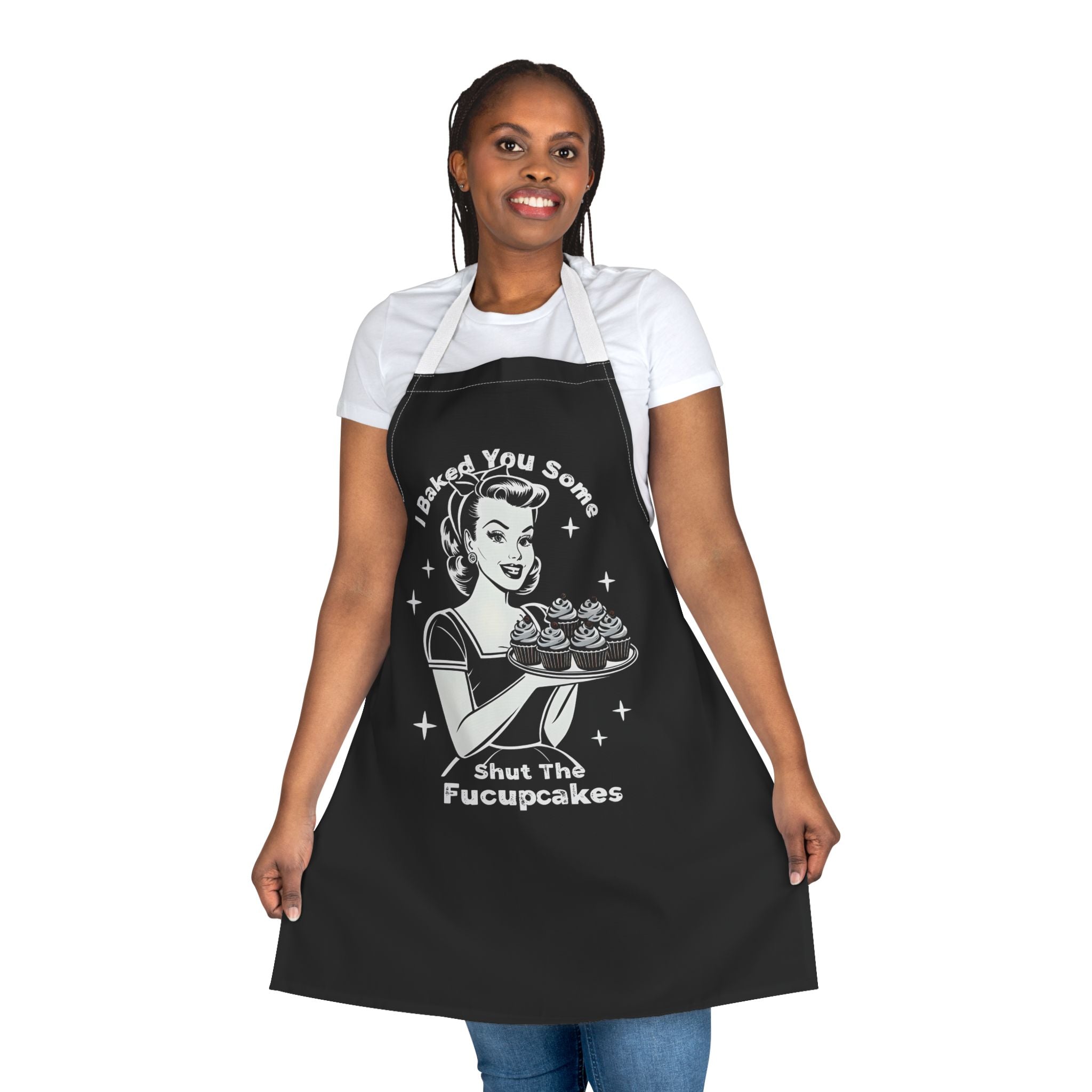 Funny Baking Apron – "I Baked You Some, Shut The Fucupcakes" Retro Chef Gift