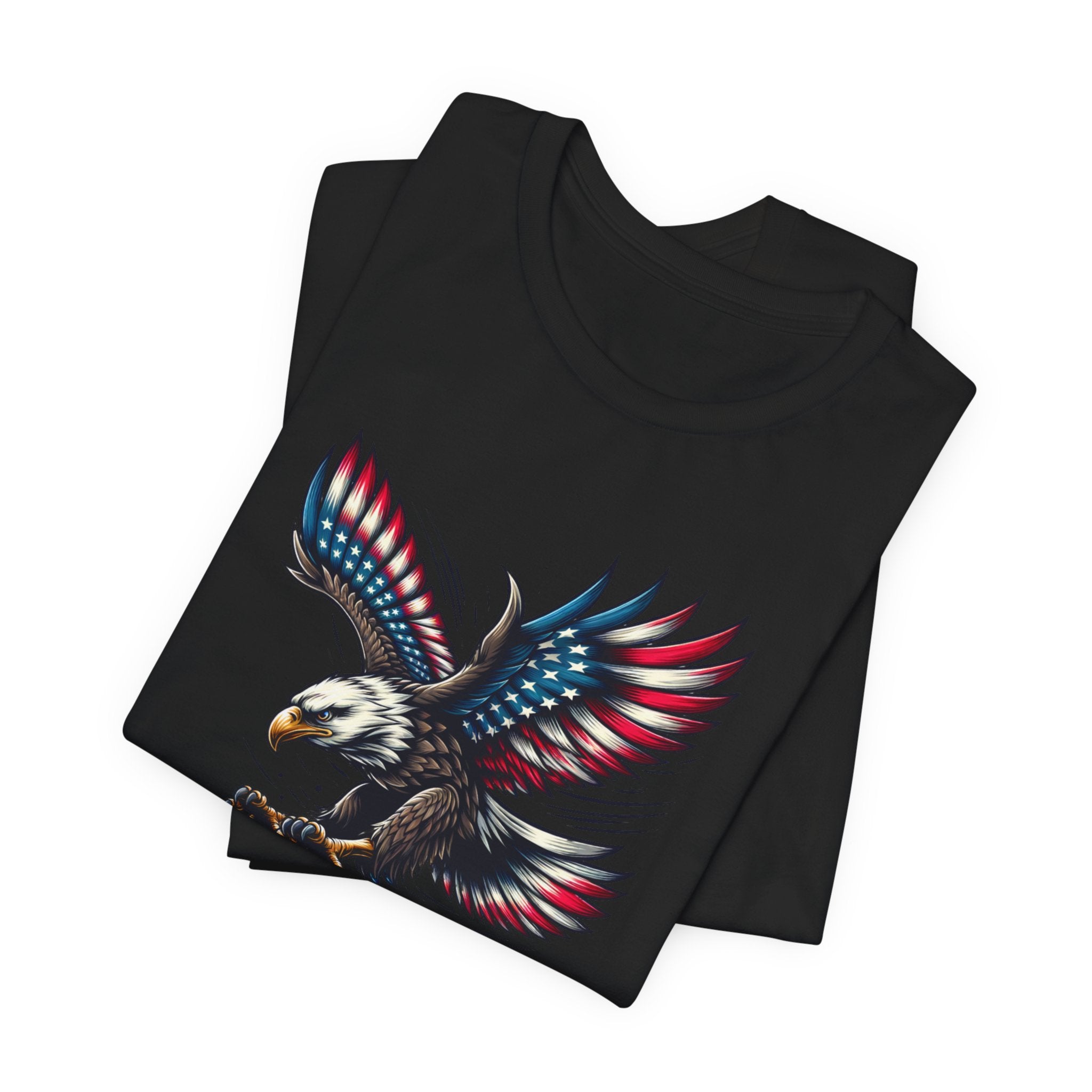 Patriotic Bald Eagle Tee — Red, White & Blue Graphic T-Shirt