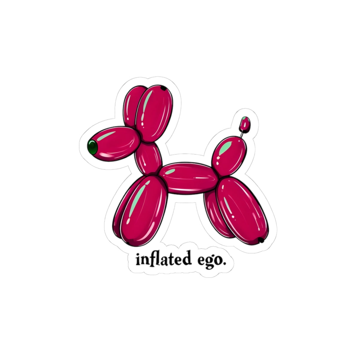 Inflated Ego Balloon Dog Stickers - Playful, Fun, and Unique Decor