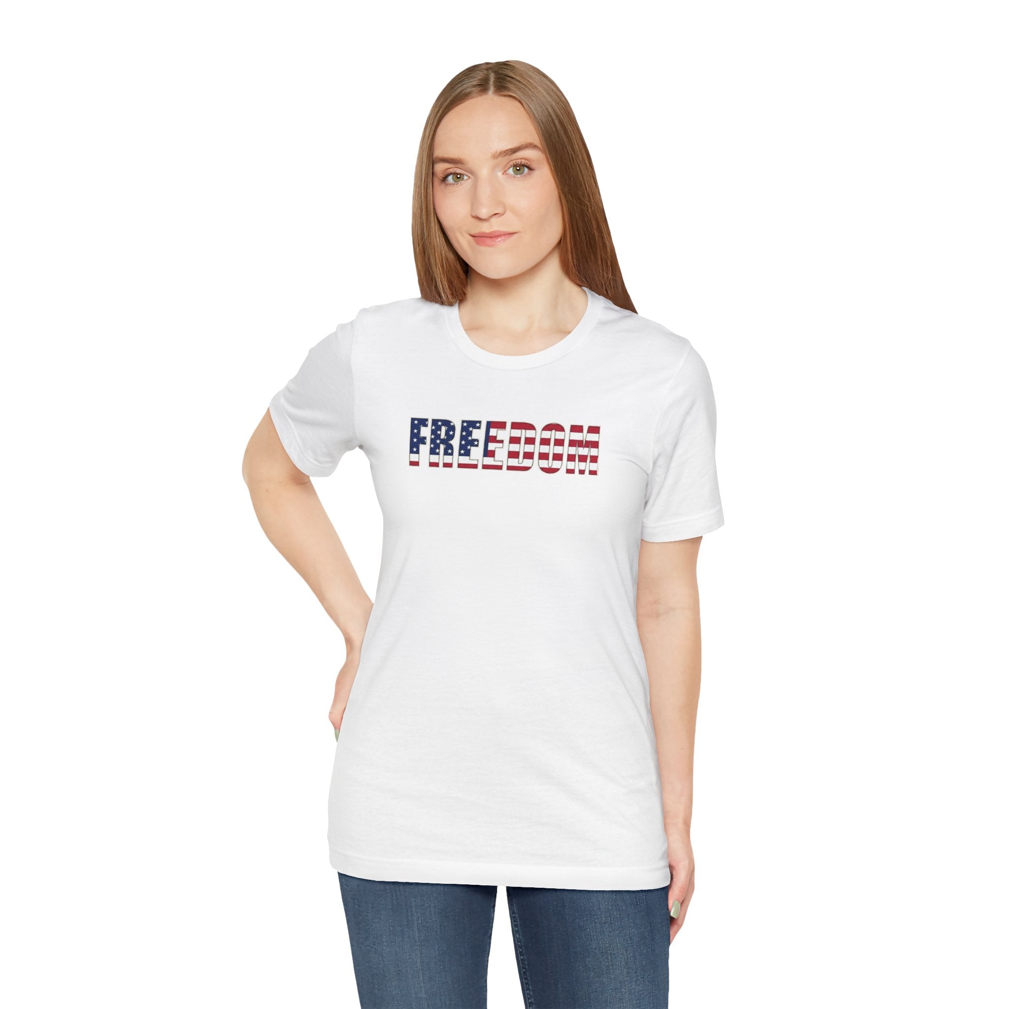 Freedom American Flag Tee — Patriotic 'FREEDOM' Graphic T-Shirt