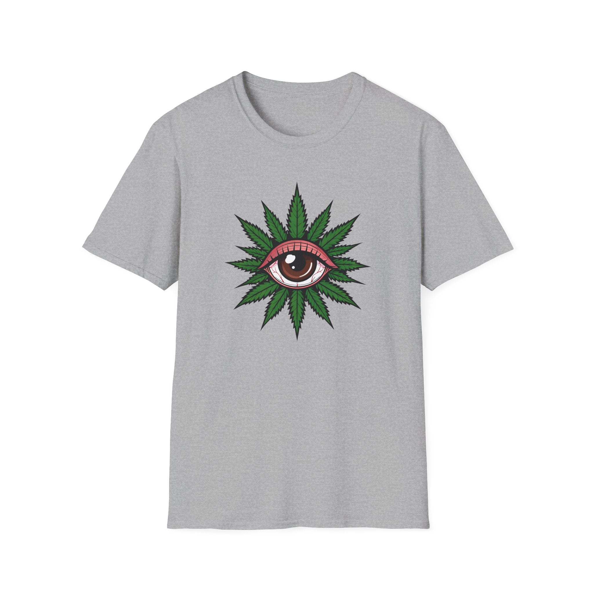 Mystical Eye Graphic T-Shirt, Cannabis Themed Shirt, Boho Tee, Unisex T-Shirt, Chill Fashion, Gift for Her/Him/Teen