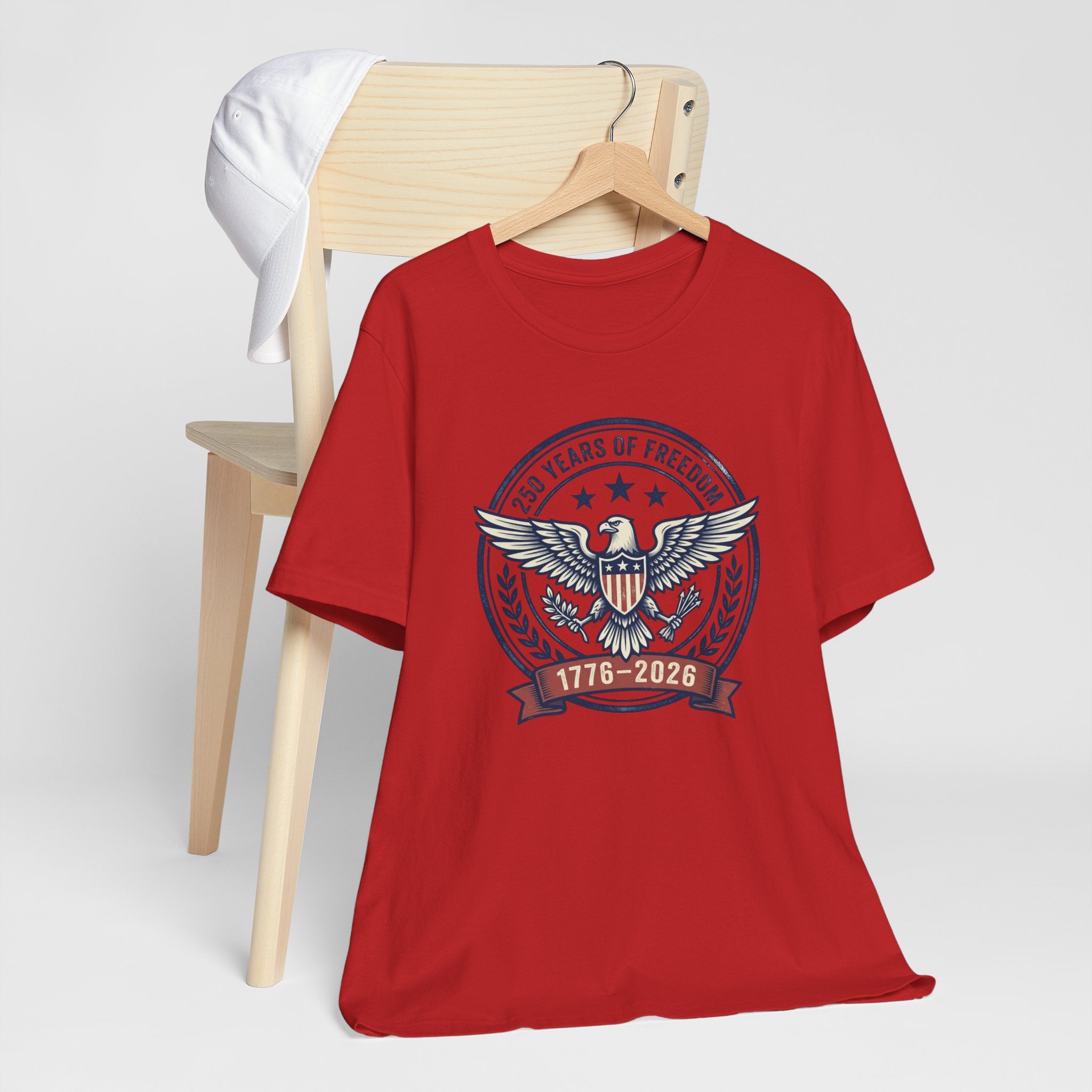 1776–2026 Eagle Crest T-Shirt | Retro Americana 4th of July, Stars & Stripes