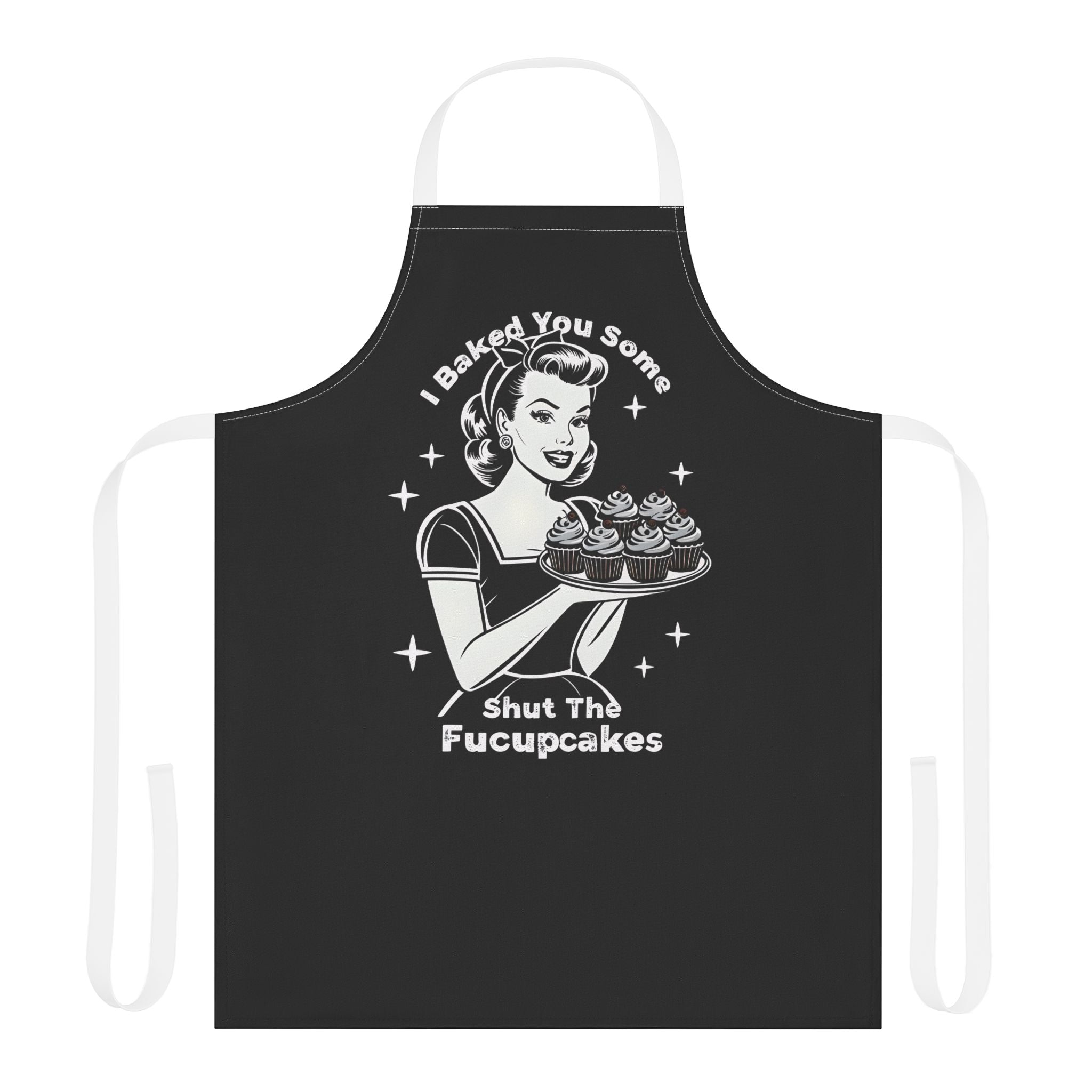 Funny Baking Apron – "I Baked You Some, Shut The Fucupcakes" Retro Chef Gift