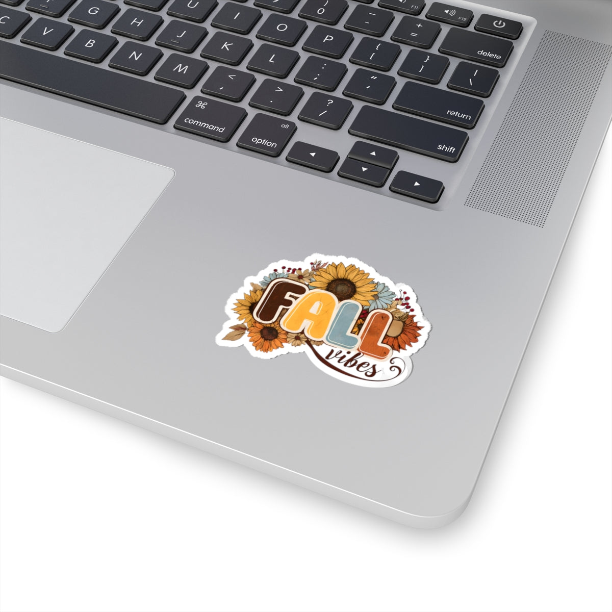 Fall Vibes Kiss-Cut Stickers - Floral Autumn Decor for Laptops, Journals, and Gifts