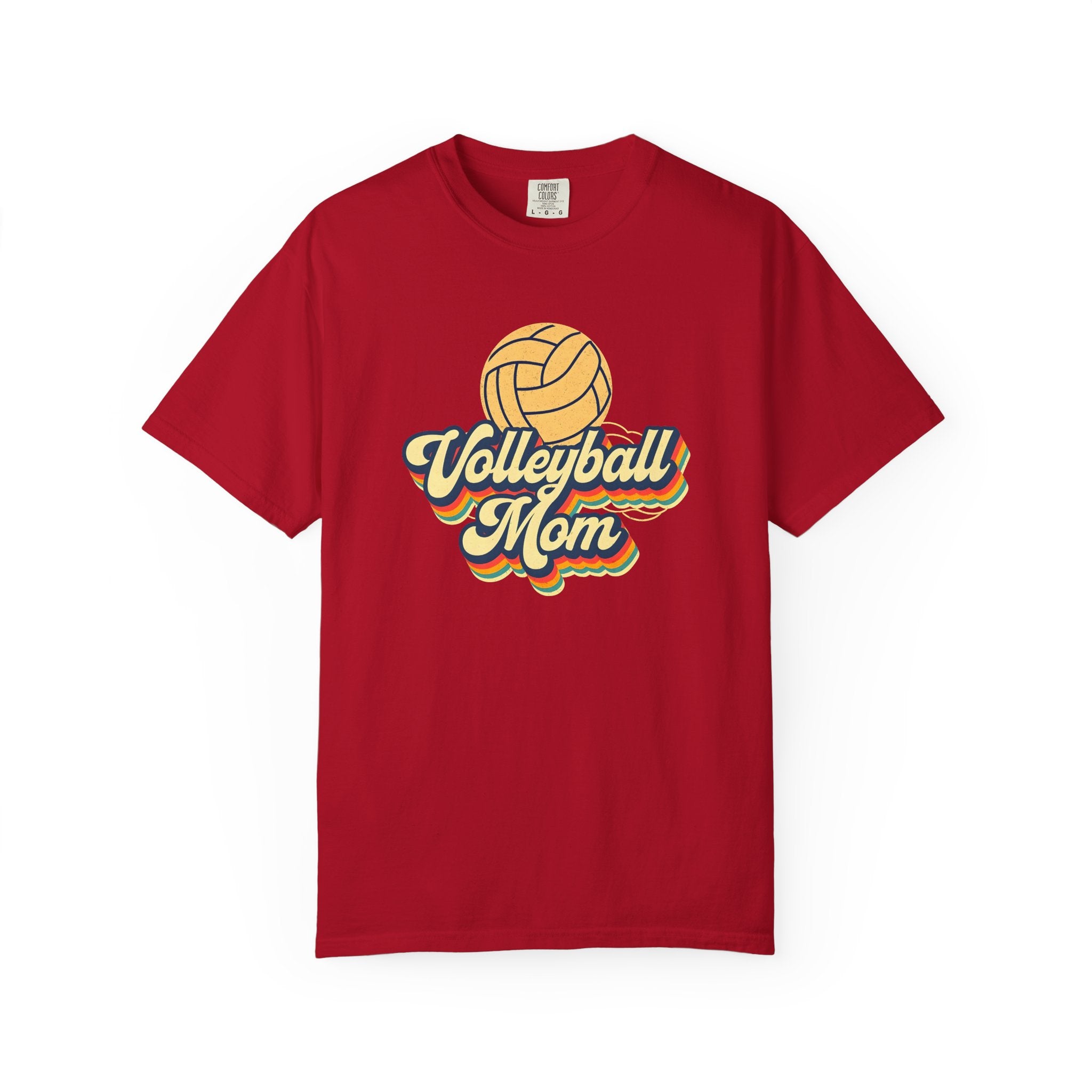 Volleyball Mom T-Shirt, Unisex Garment-Dyed Tee for Sports Lovers, Great for Gifts, Casual Wear, Volleyball Events, Mother’s Day