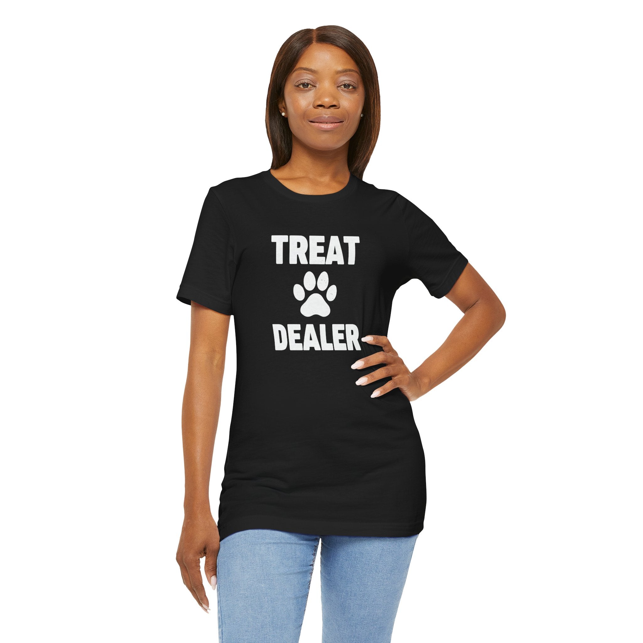 Treat Dealer T-Shirt — Funny Paw Print Tee for Dog Lovers