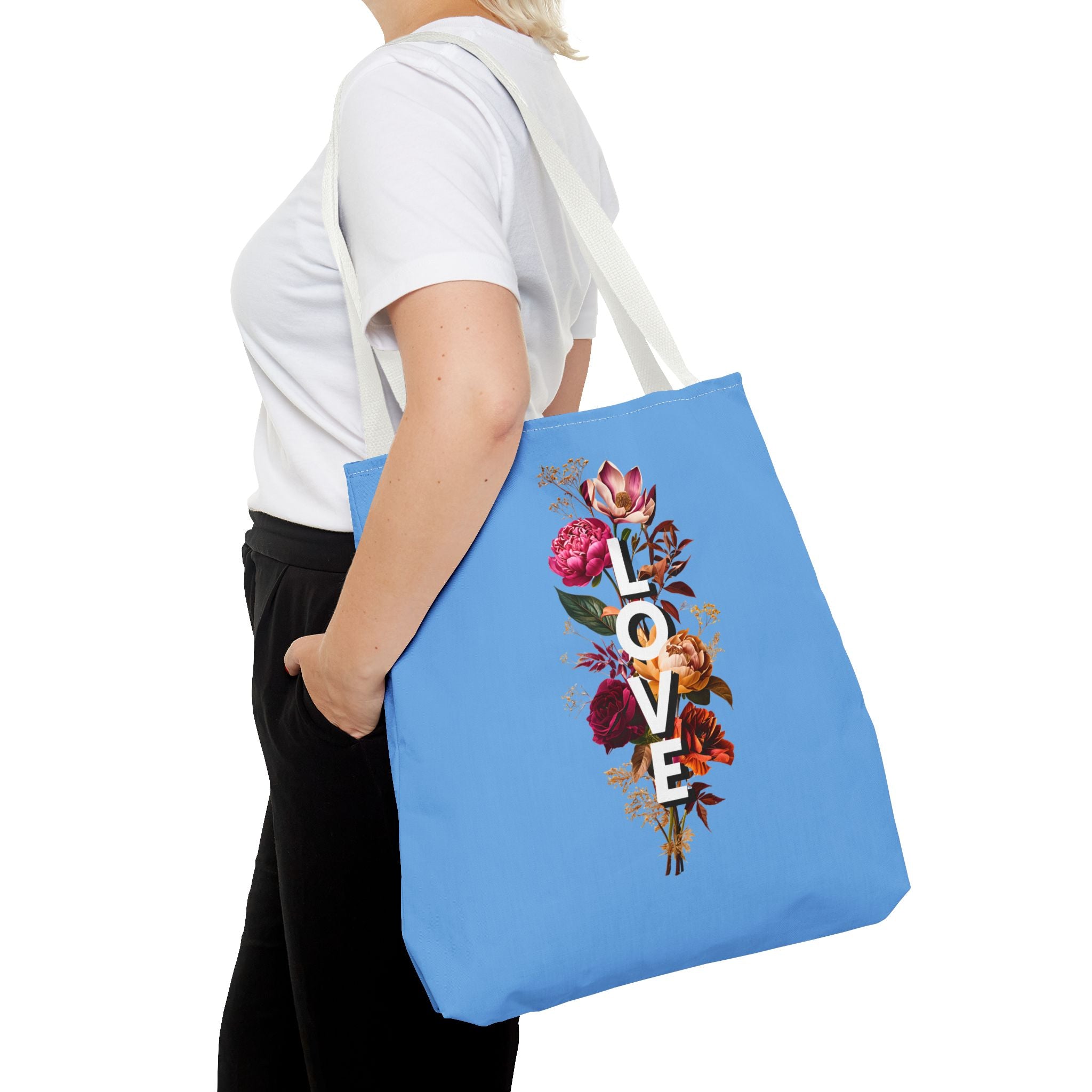 Floral Love Tote Bag - Colorful AOP Design for Everyday Style
