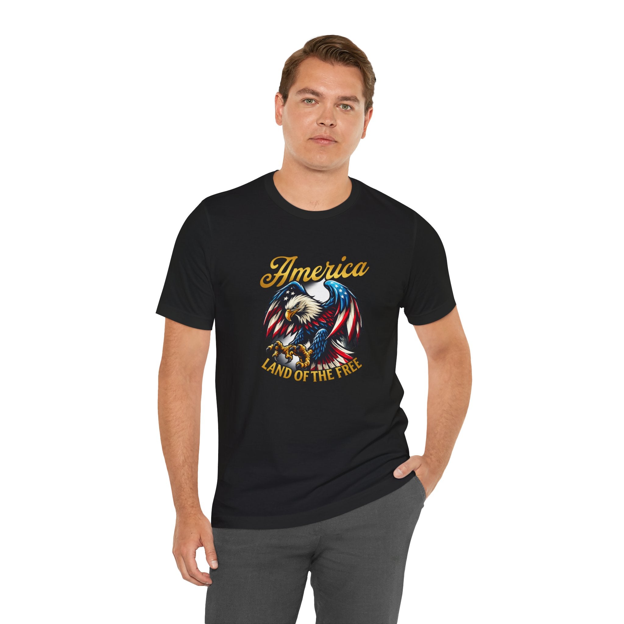 America Eagle T-Shirt – Land of the Free Patriotic Tee