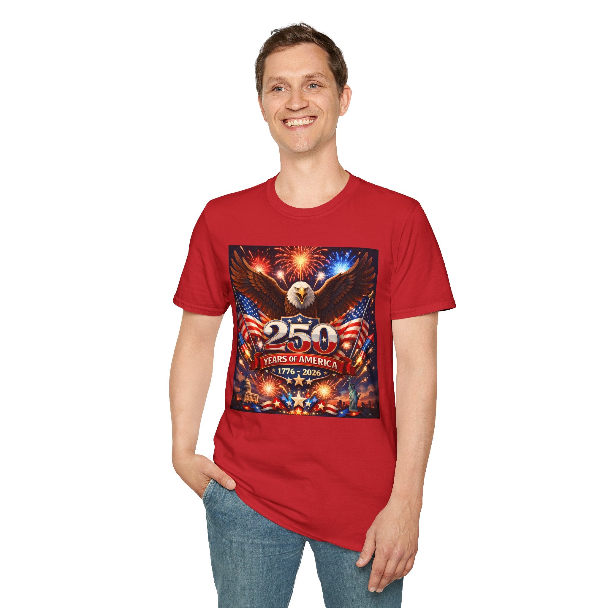 250 Years of America T-Shirt — Patriotic Eagle 1776–2026 Independence Day Tee