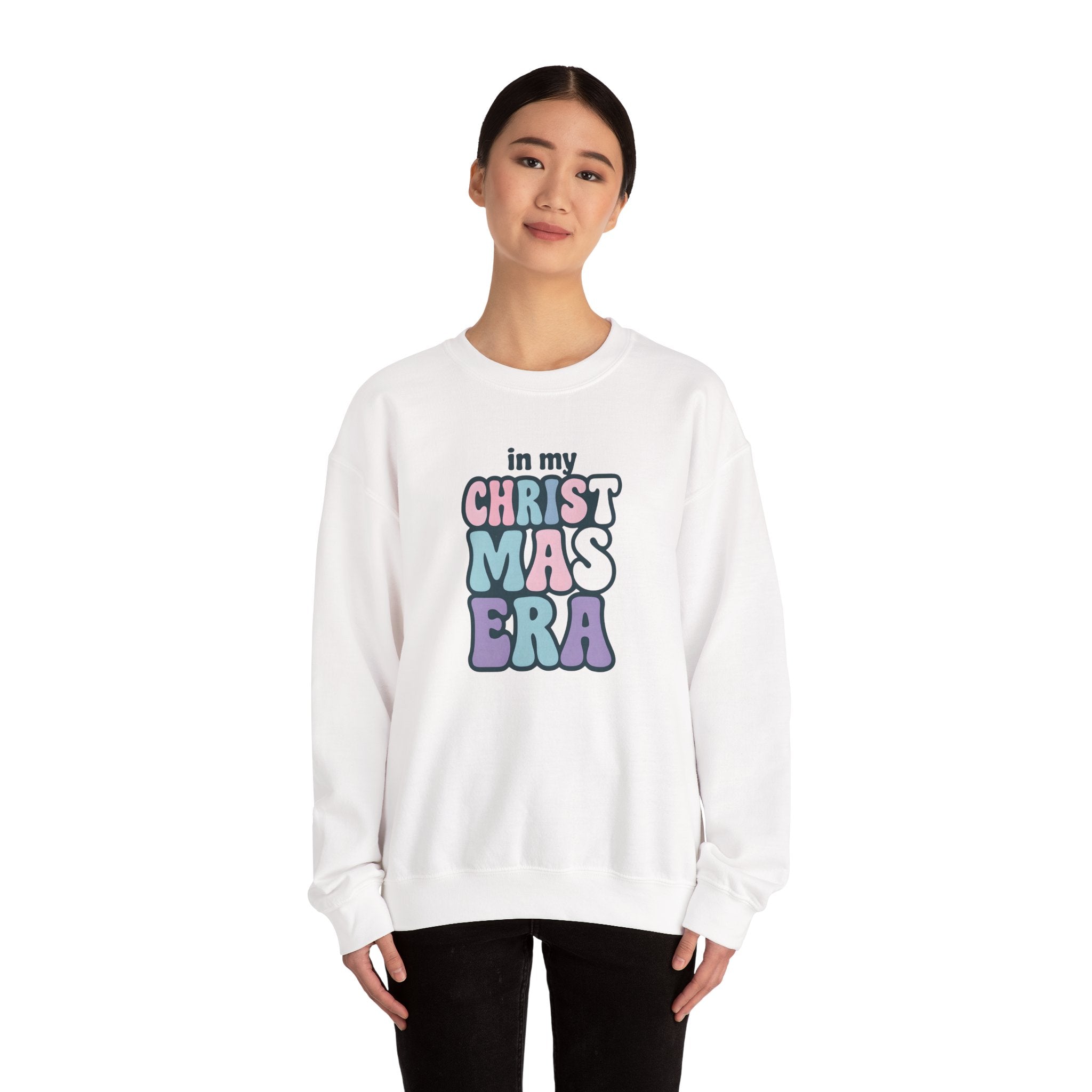 Crewneck Sweatshirt — "In My Christmas Era" Retro Holiday Graphic