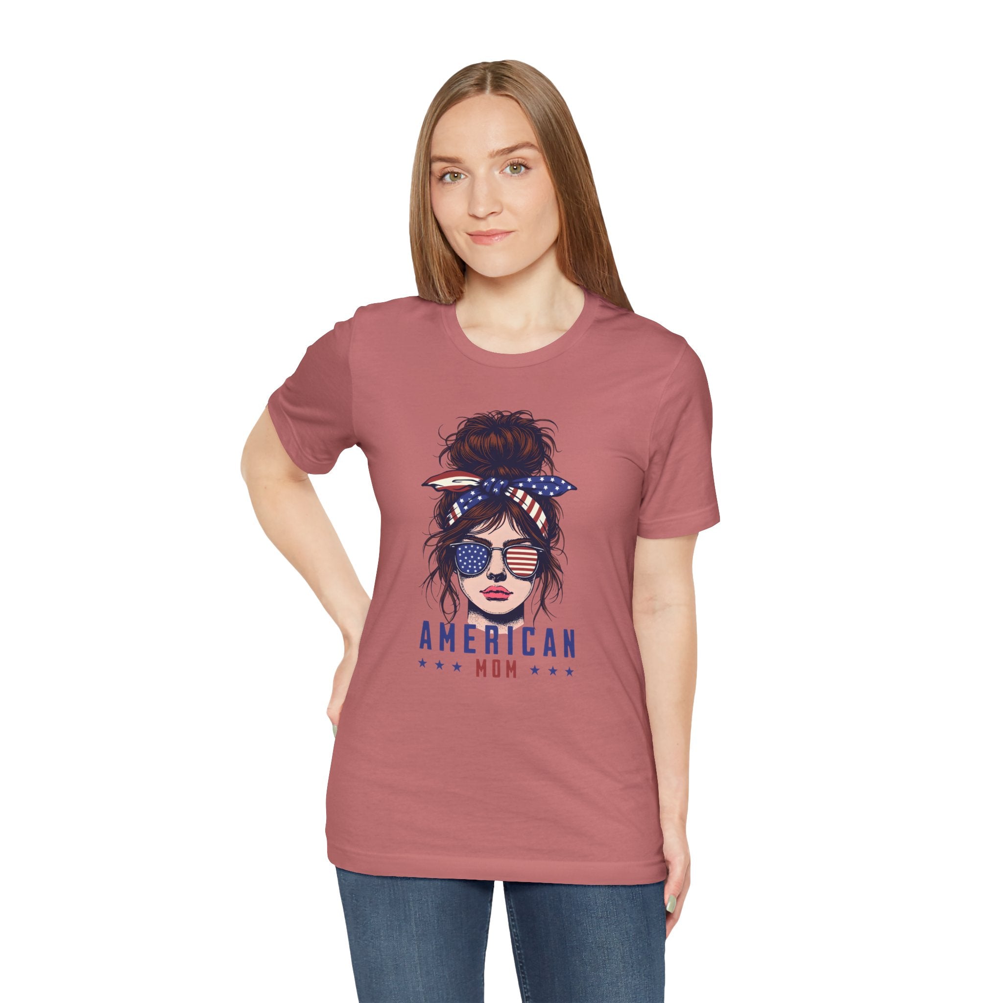 American Mom T-Shirt – Patriotic Mom Graphic Tee