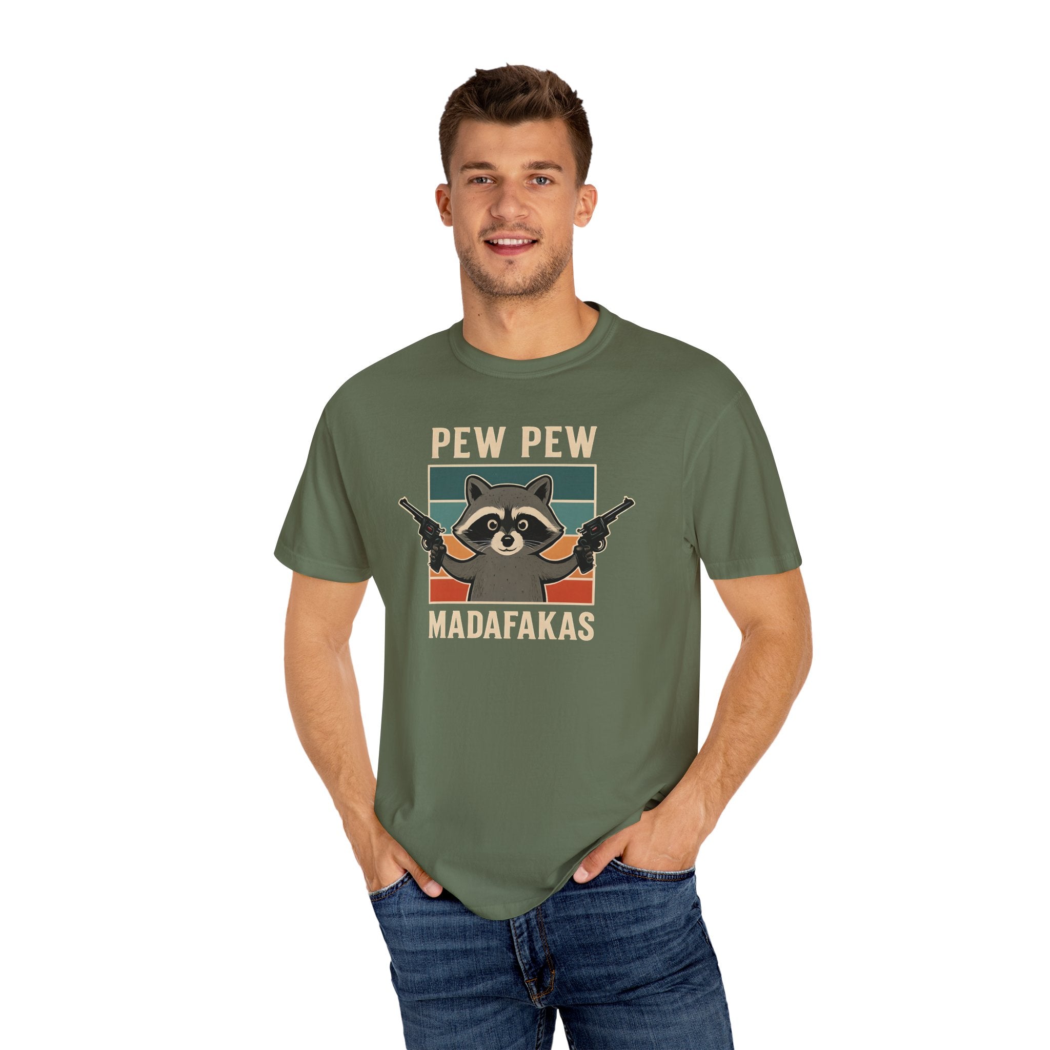 Pew Pew MafaFakas T-Shirt - Fun Unisex Garment-Dyed Tee