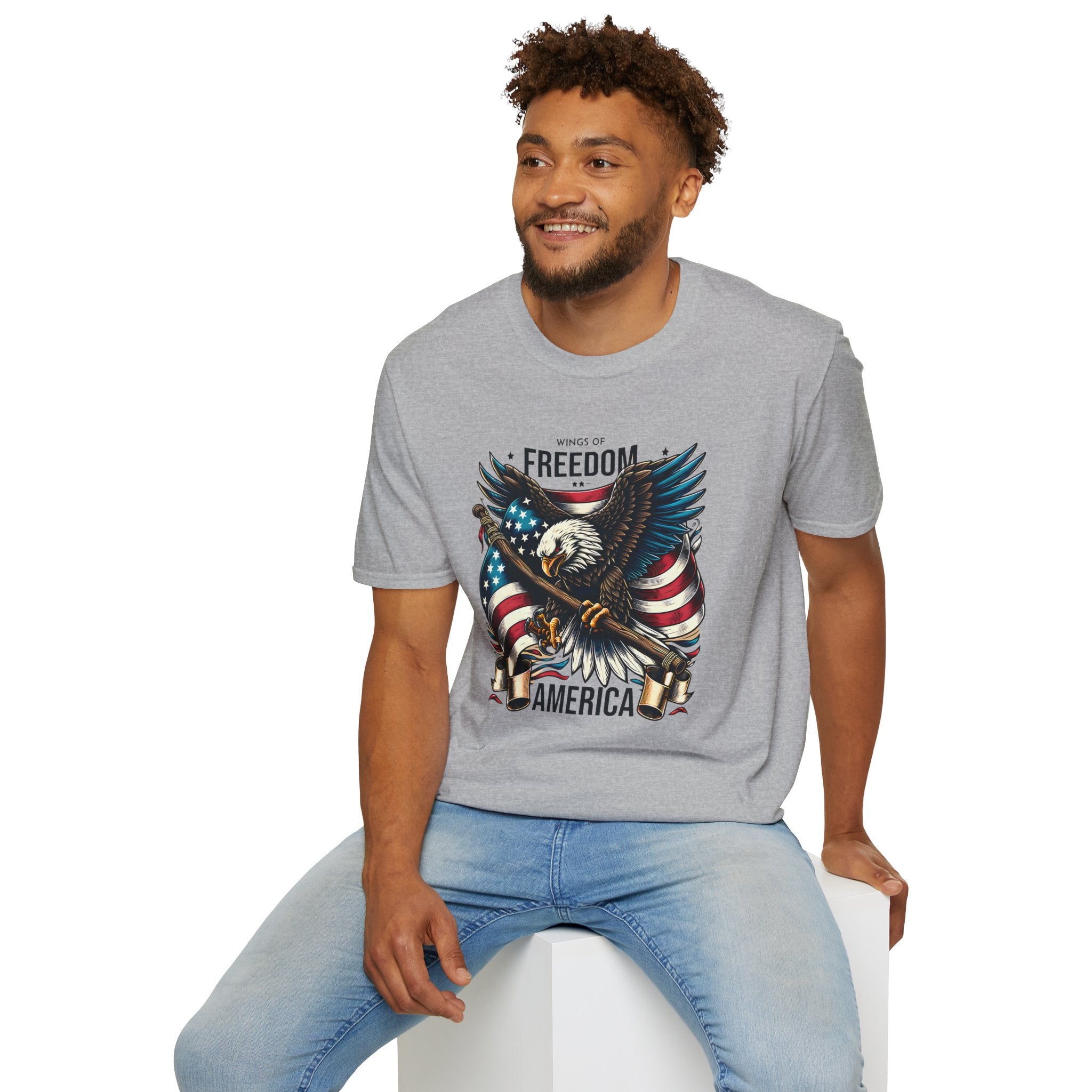 Freedom Eagle T-Shirt — American Flag USA Patriotic Tee (America)