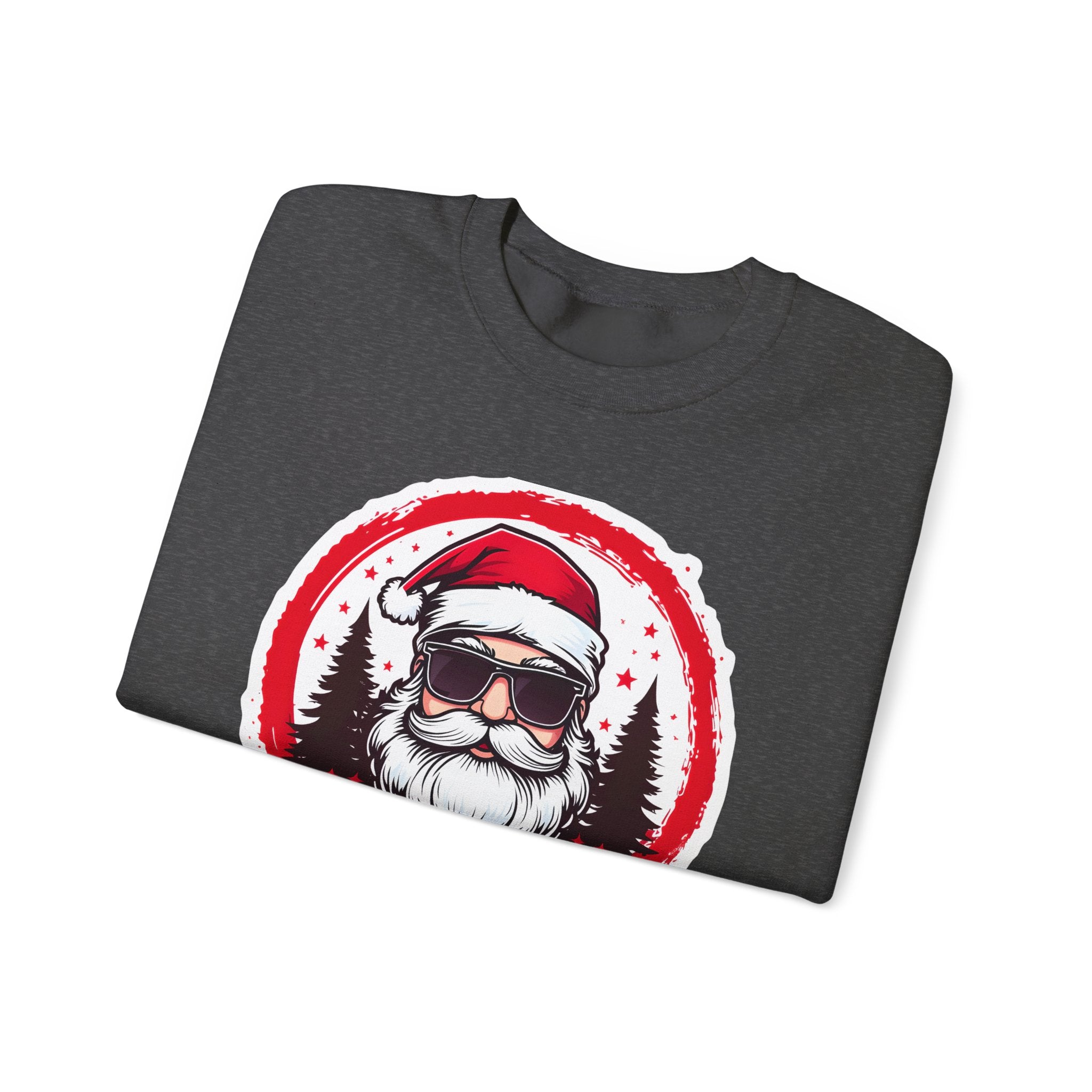 Funny Christmas Sweatshirt, Santa Graphic Crewneck, Holiday Gift for Him/Her, Festive Apparel for Parties, Winter Wear