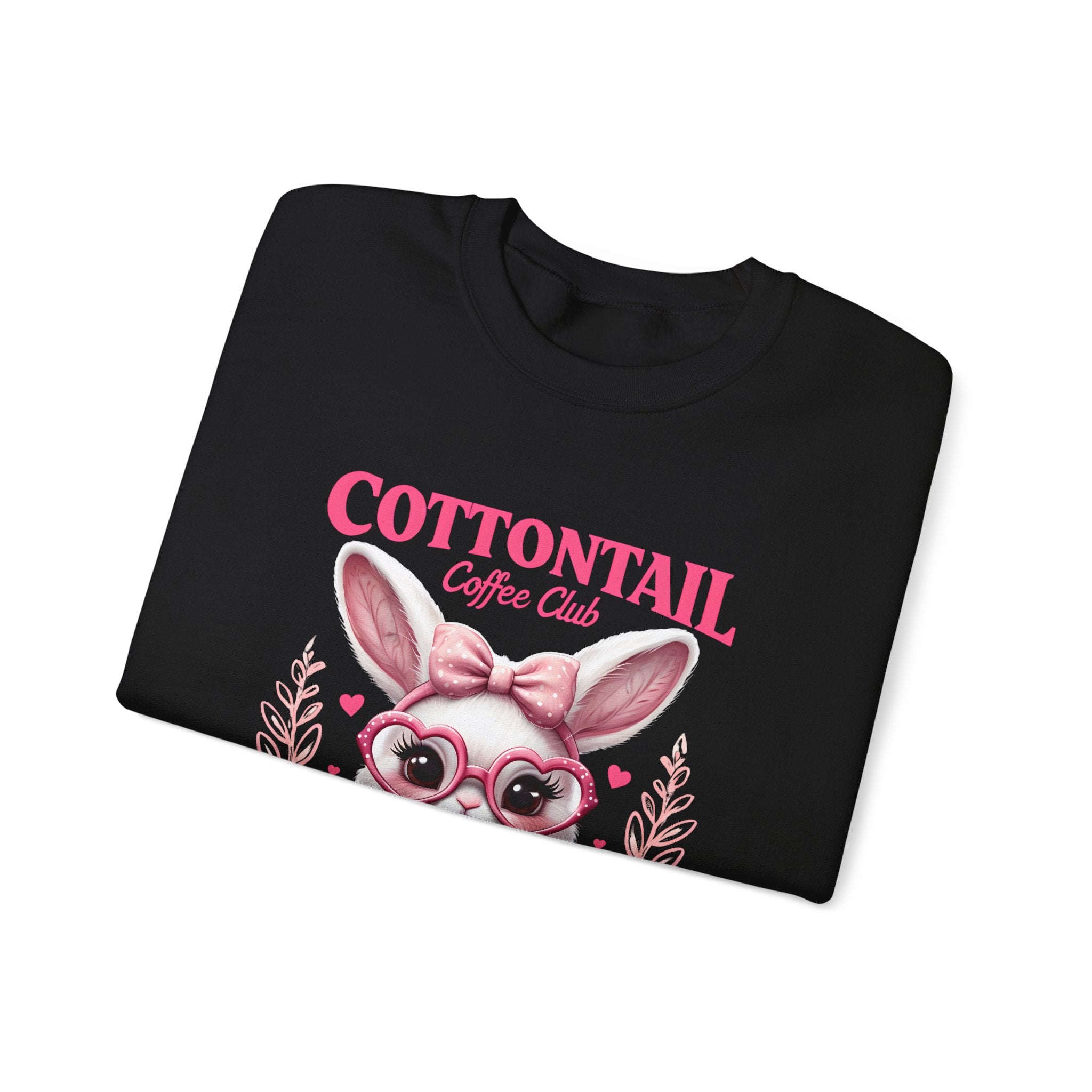 Cottontail Coffee Club Sweatshirt — Cute Bunny with Coffee Graphic