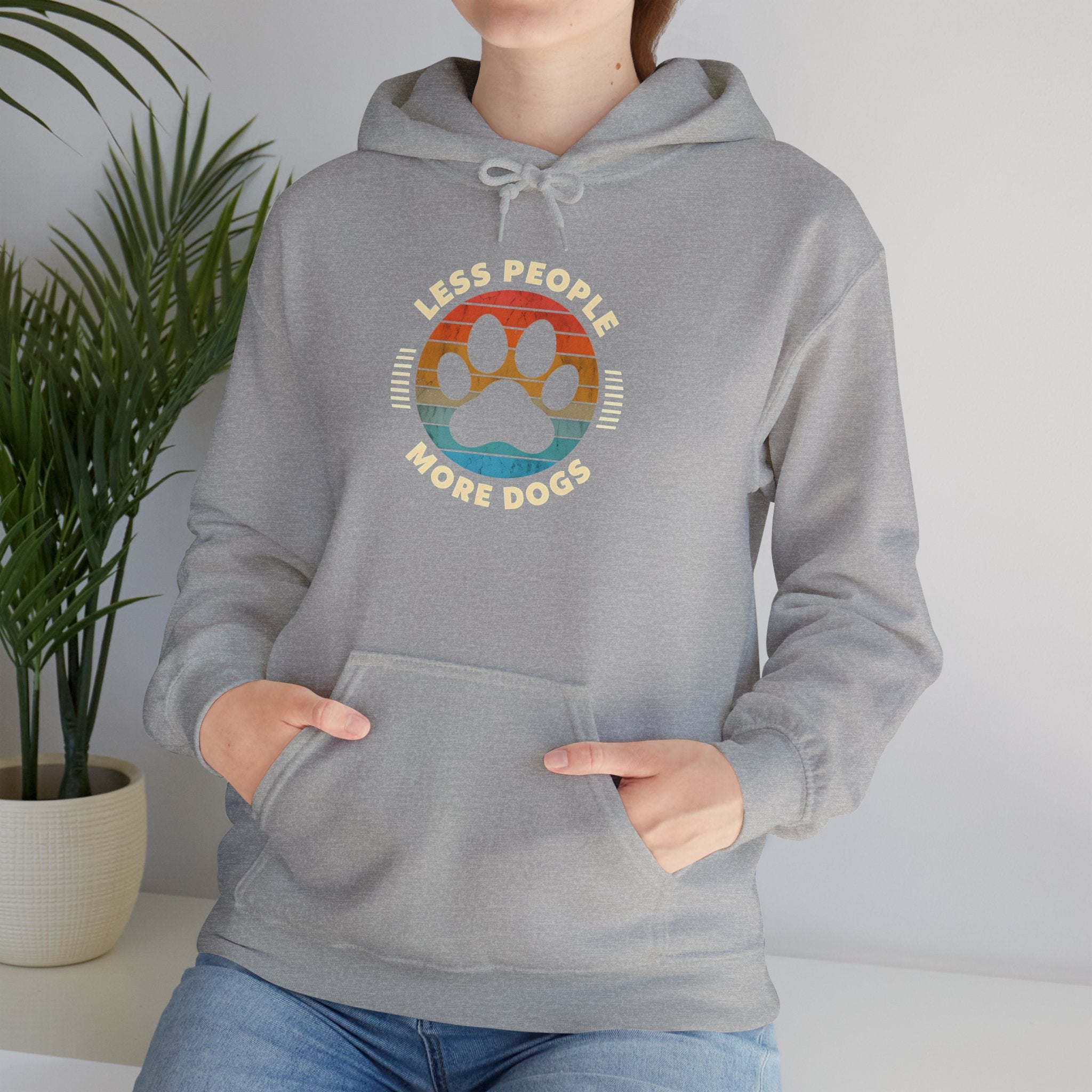 Dog Lover Hoodie - Less People More Dogs Unisex Sweatshirt