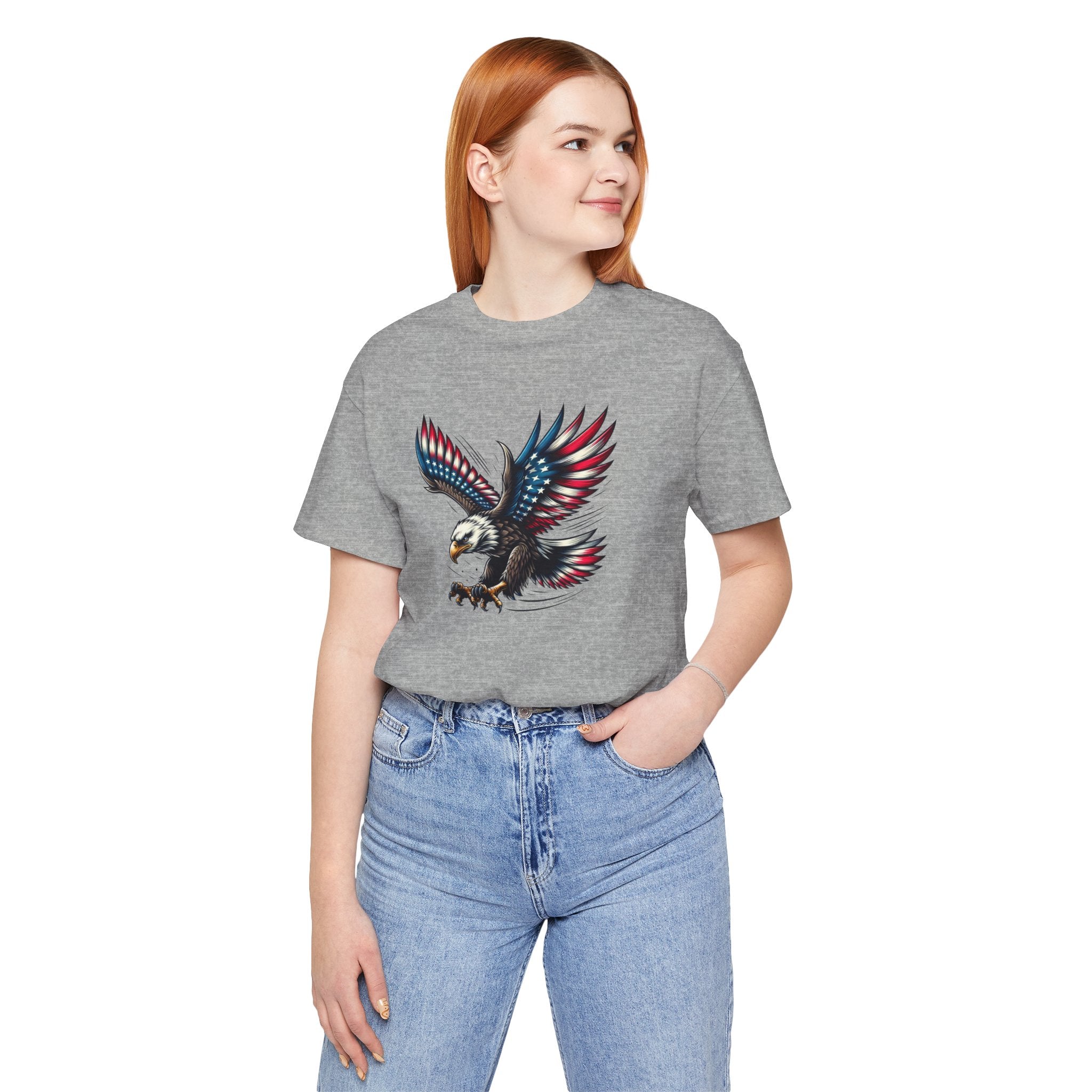 Patriotic Bald Eagle Tee — Red, White & Blue Graphic T-Shirt