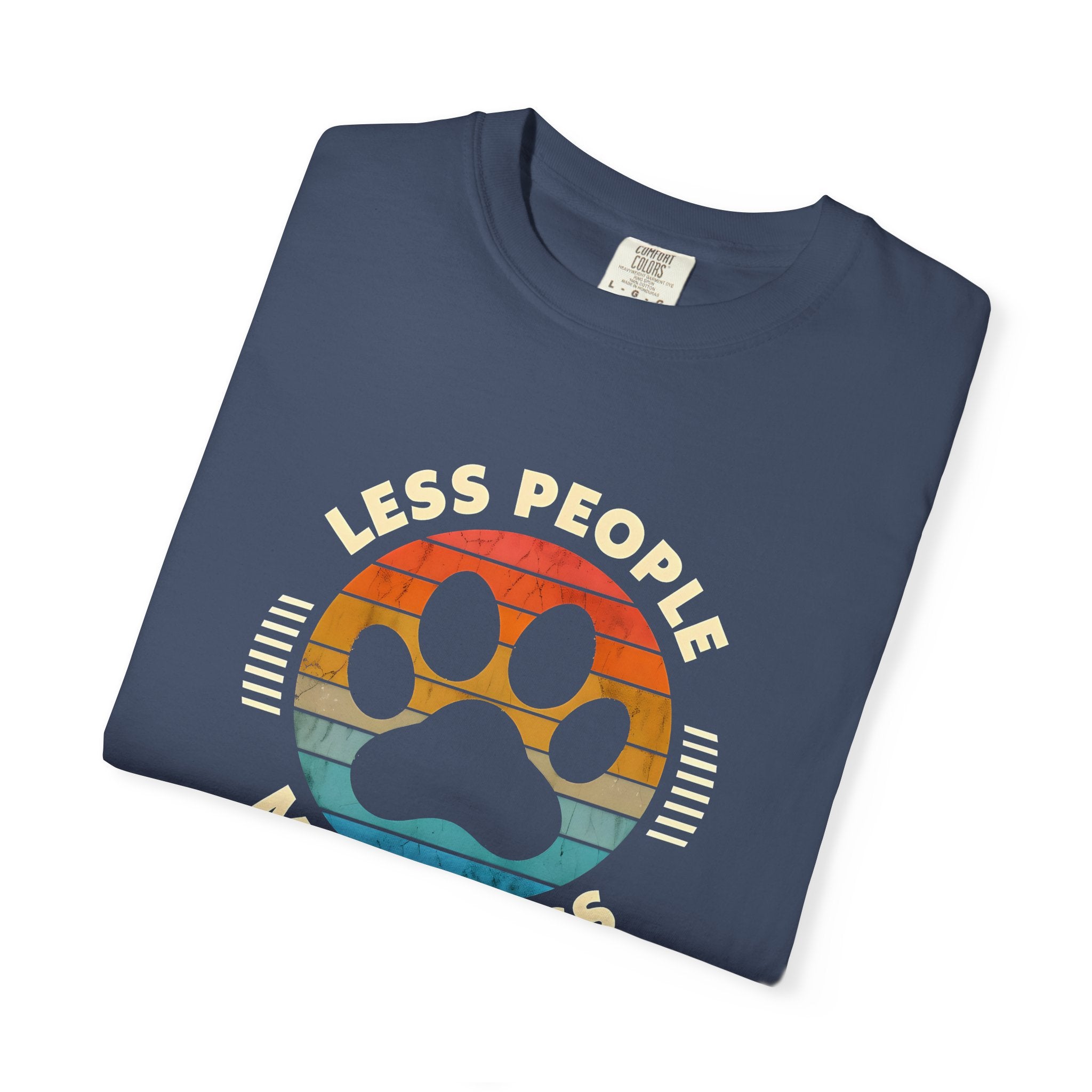 Unisex Dog Lover T-Shirt, Less People More Dogs Graphic Tee, Comfortable Casual Wear, Pet Lover Gift, Animal Rescue Fundraising