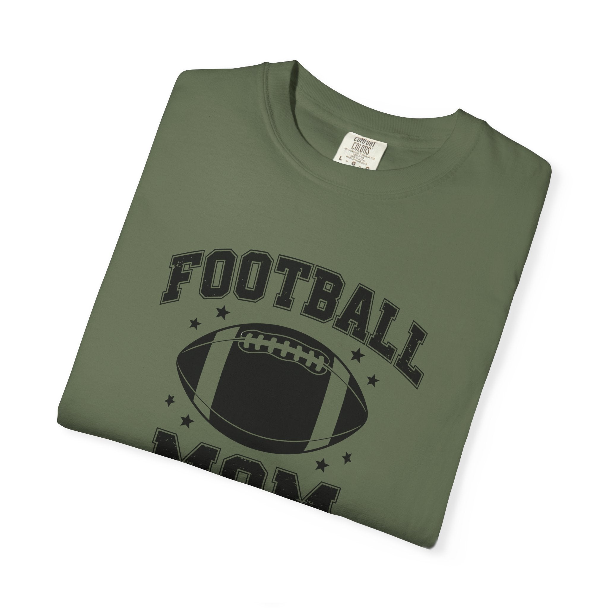 Football Mom T-Shirt, Unisex Garment-Dyed Tee for Game Day, Sports Mom Gift, Team Spirit Shirt, Casual Comfort Wear