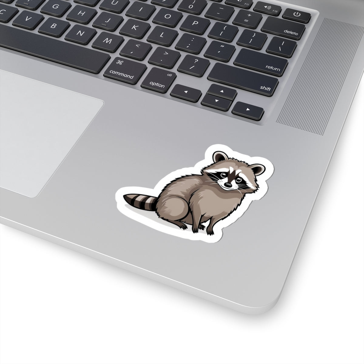 Cute Raccoon Kiss-Cut Stickers for Laptop & Decor